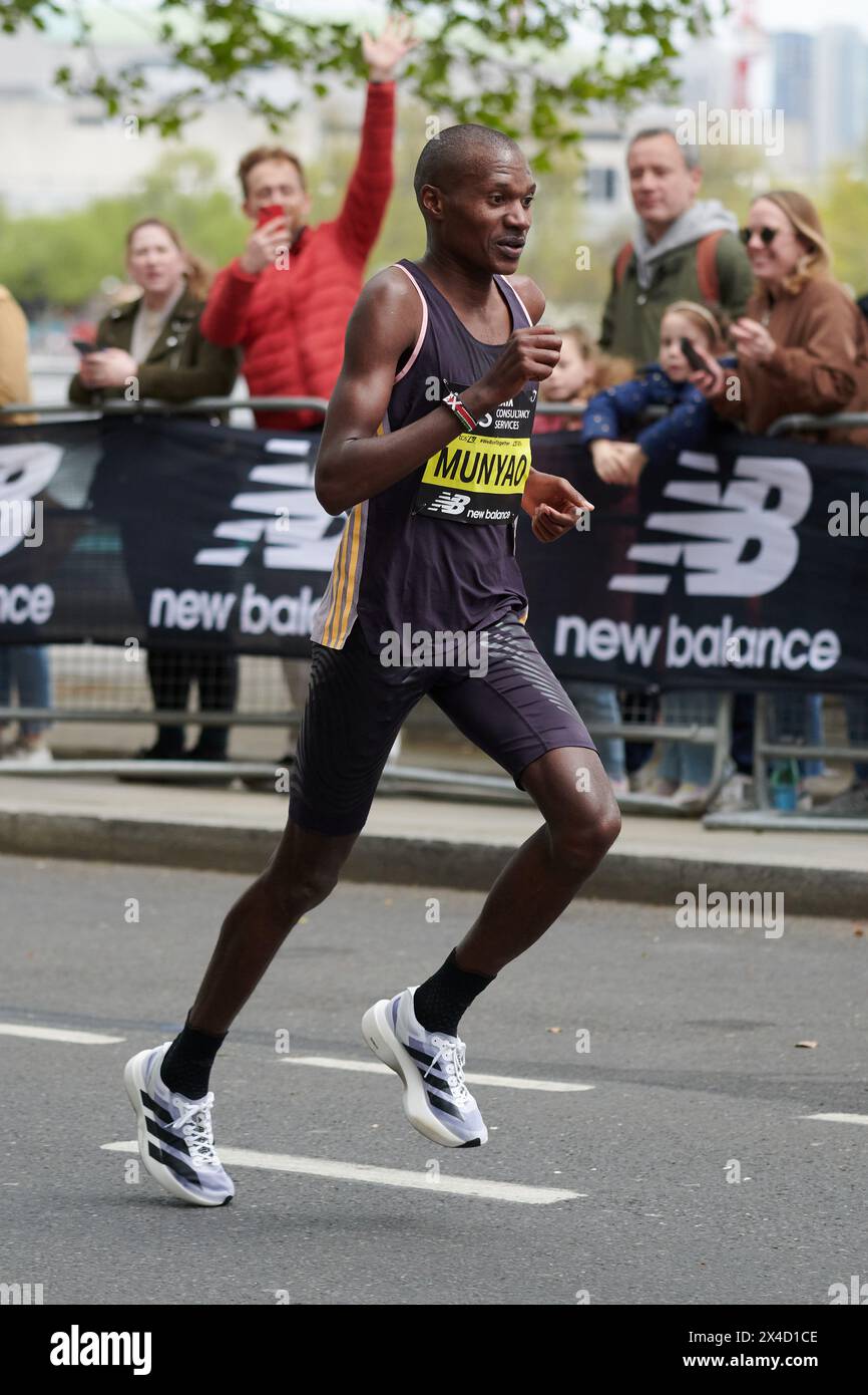 London Marathon 2024 April 21, 2024 Men’s Elite race Alexander Mutiso