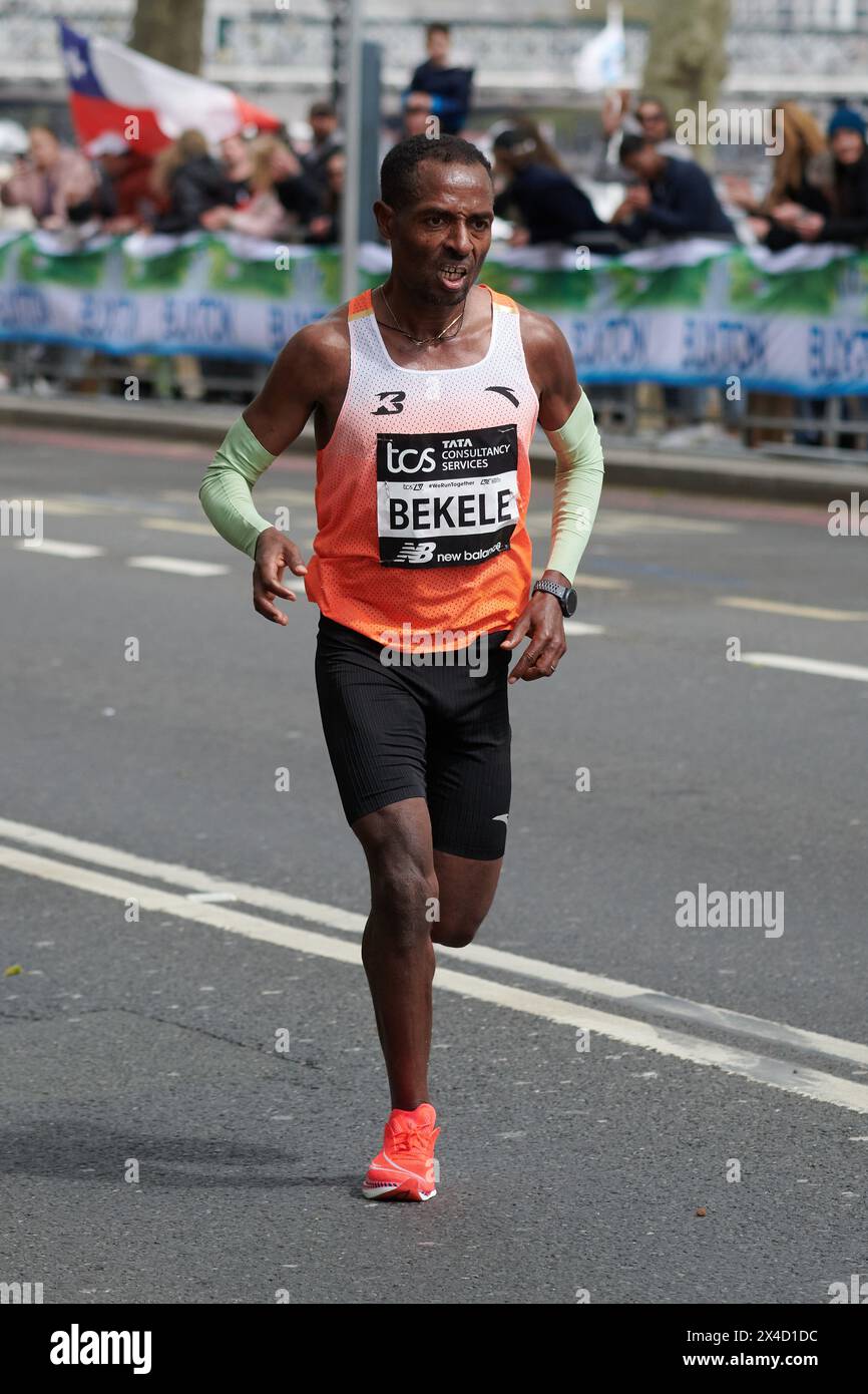 London Marathon 2024 April 21, 2024 Men’s Elite race Kenenisa Bekele