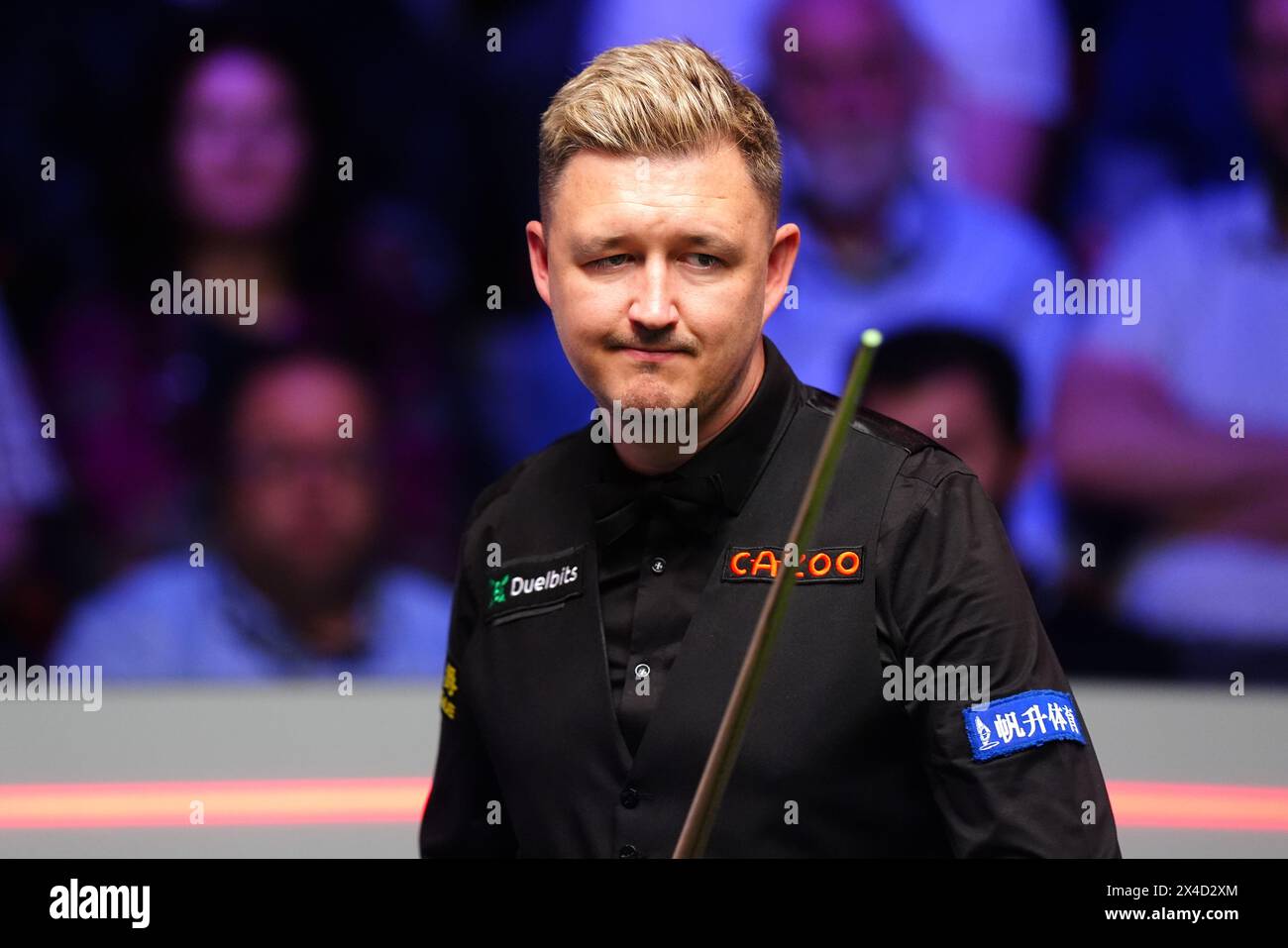 Kyren Wilson in action against David Gilbert (not pictured) during the semi-final match on day thirteen of the 2024 Cazoo World Snooker Championship at the Crucible Theatre, Sheffield. Picture date: Thursday May 2, 2024. Stock Photo