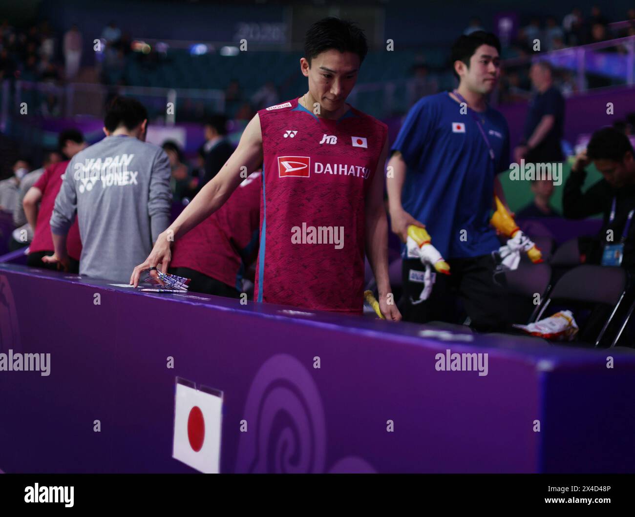 Chengdu, China's Sichuan Province. 2nd May, 2024. Momota Kento (2nd R