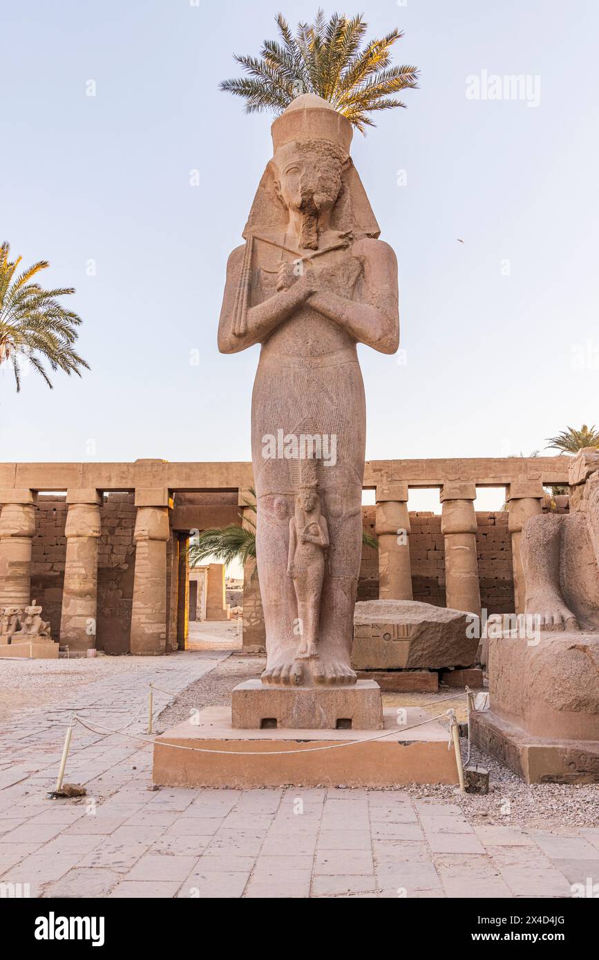 Karnak, Luxor, Egypt. Statue of Ramesses II at the Karnak Temple ...