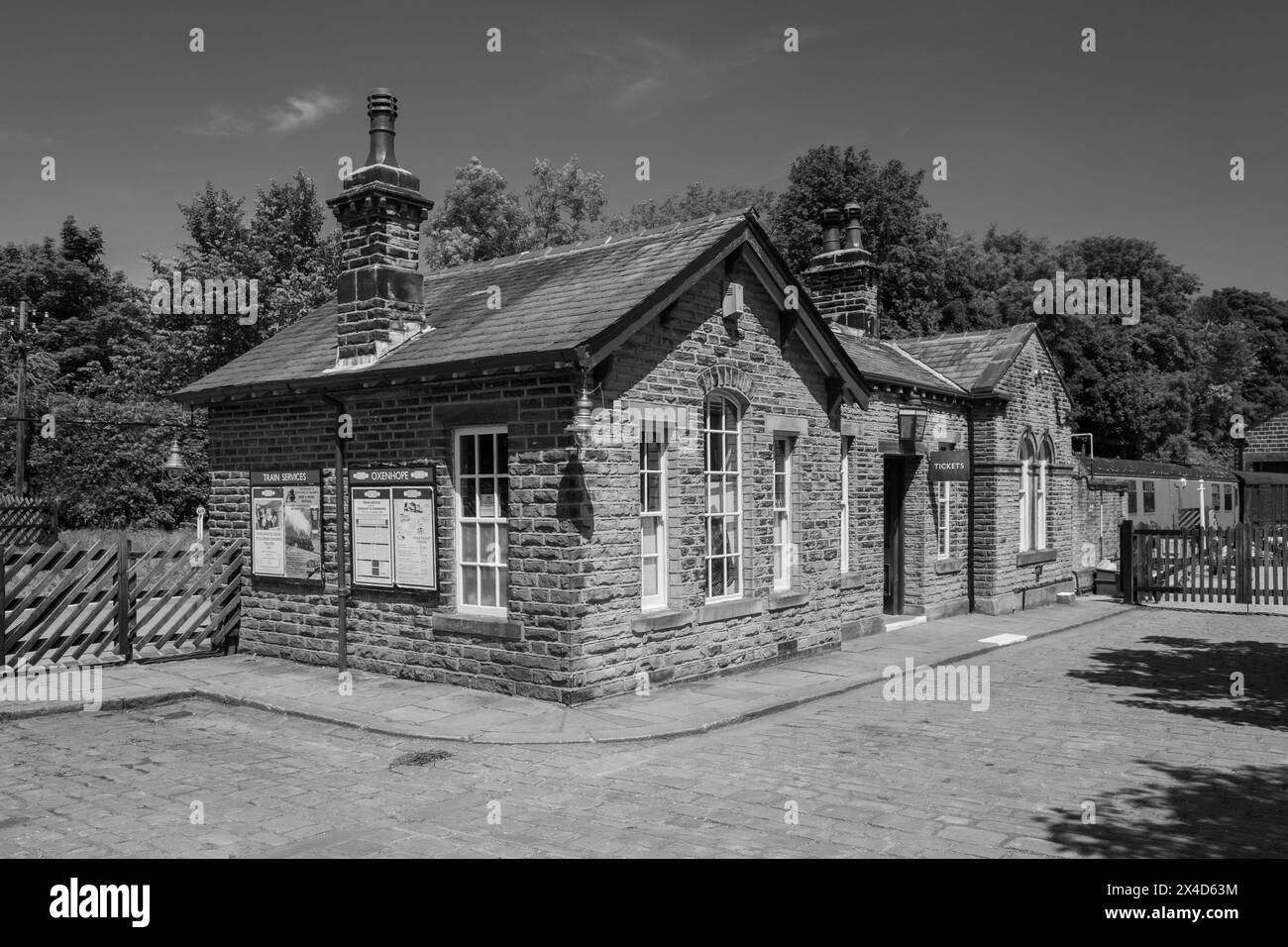 England, West Yorkshire, Oxenhope Station on the Keighley & Worth Valley preserved Steam Railway