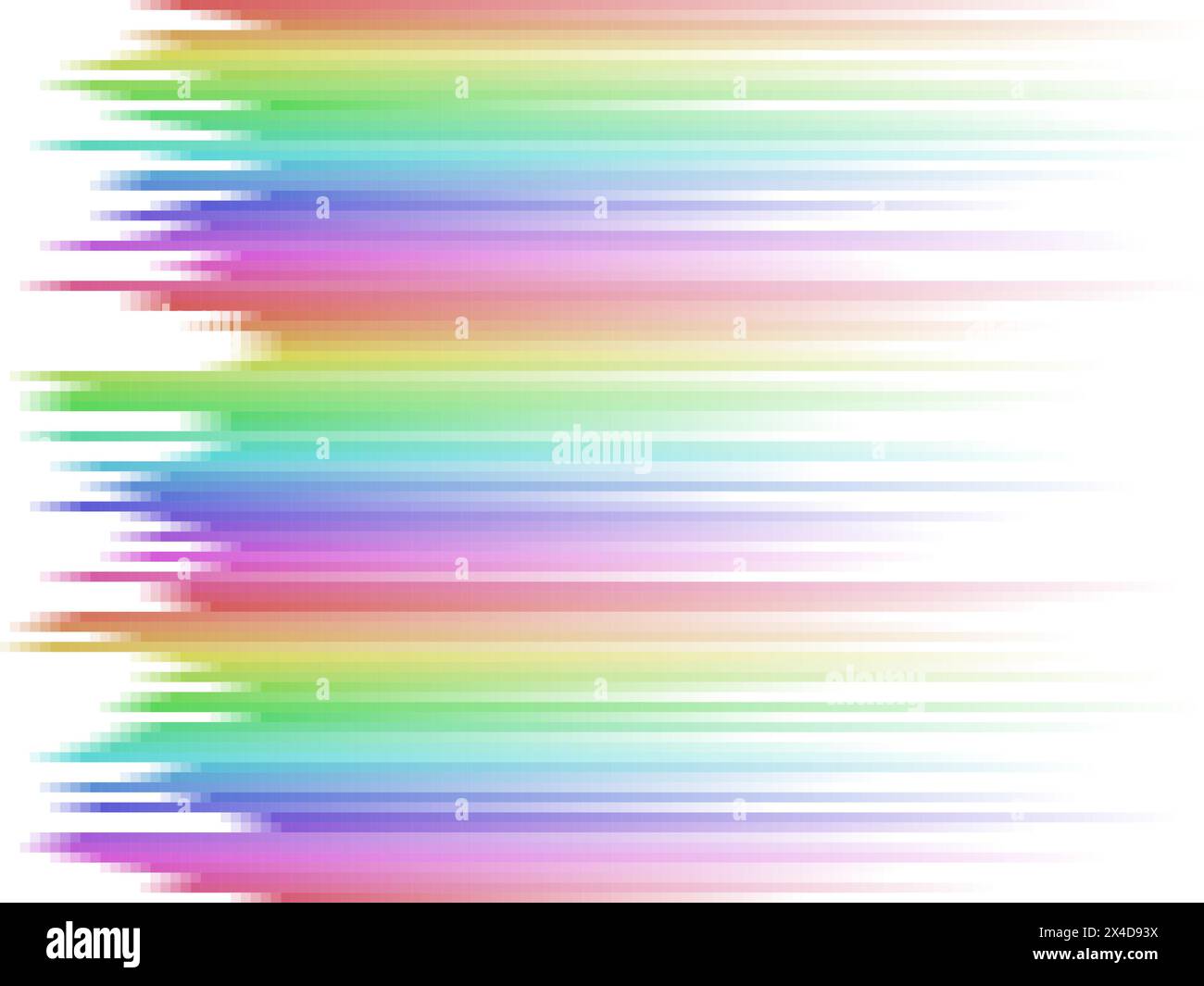 Pastel rainbow stripes gradient with squares mosaic pattern, white background, vector graphic wallpaper or leaflet Stock Vector