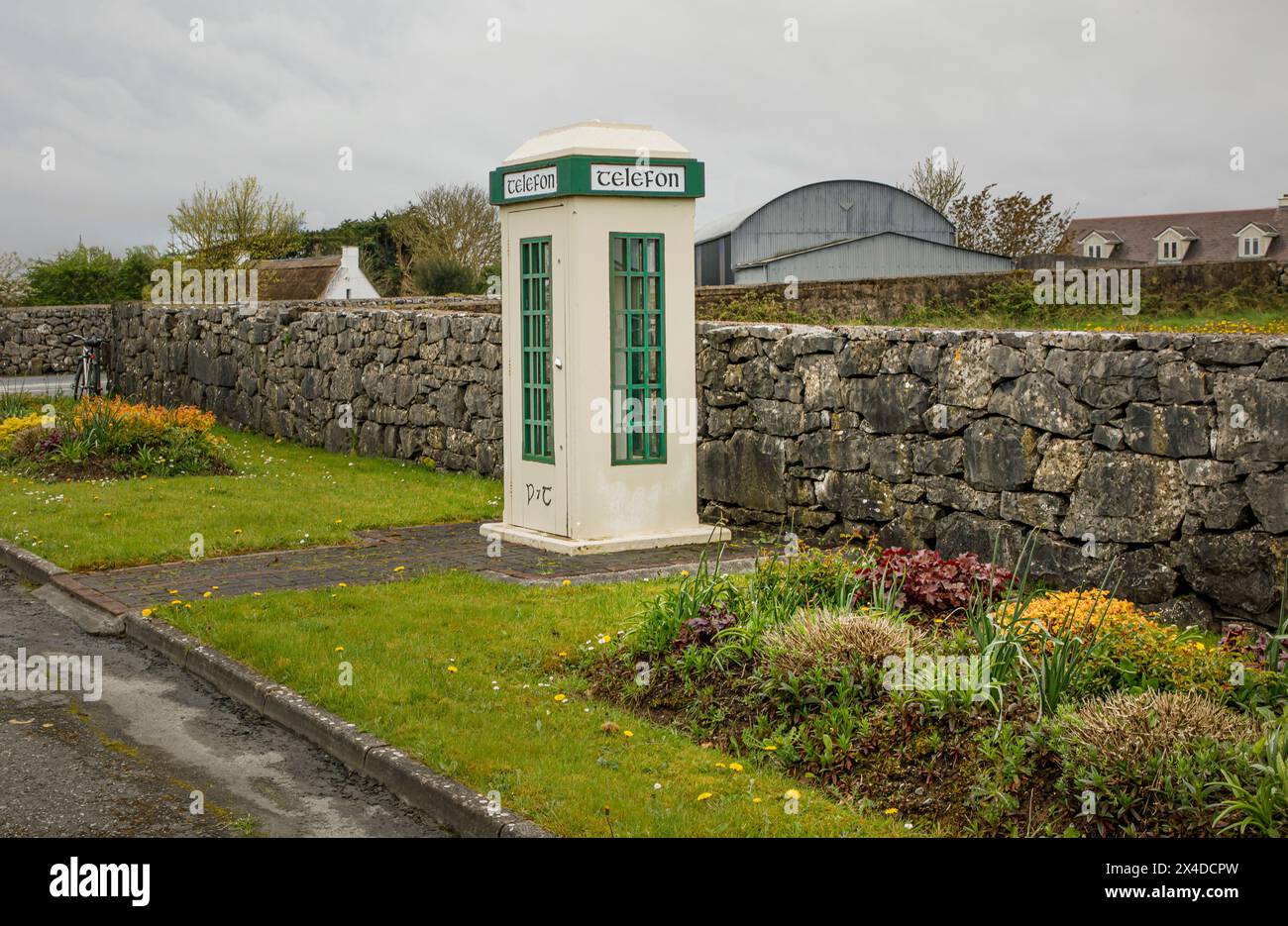 County Galway, Ireland April 11th 2024 Telephone box in the Republic