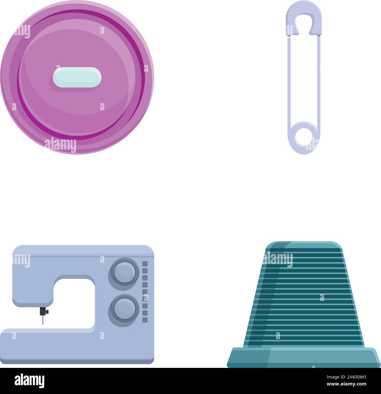 Dressmaking icons set cartoon hi-res stock photography and images - Alamy