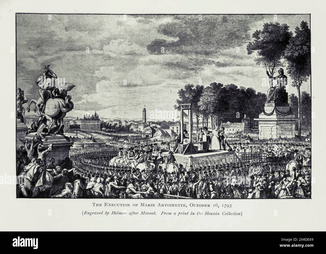 The Execution op Marie Antoinette, October 16, 1793 from ' The French revolution from the age of Louis 14 to the coming of Napoleon ' by Wheeler, Harold Felix Baker,  published 1913 Stock Photo