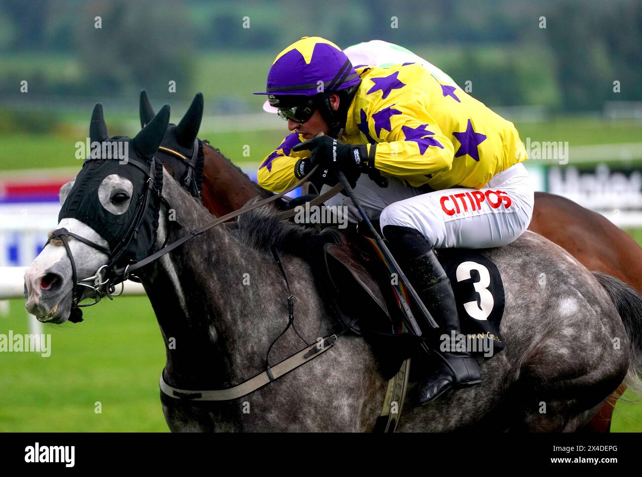 Il Etait Temps ridden by jockey Danny Mullins on their way to winning the Barberstown Castle Novice Chase on day three of the Punchestown Festival at Punchestown Racecourse, County Kildare. Picture date: Thursday May 2, 2024. Stock Photo