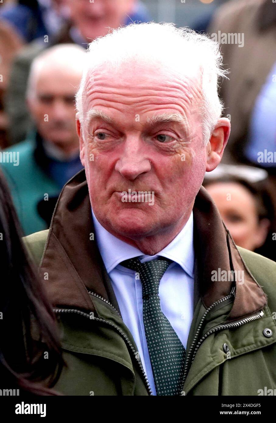 Horse trainer Willie Mullins on day three of the Punchestown Festival at Punchestown Racecourse, County Kildare. Picture date: Thursday May 2, 2024. Stock Photo
