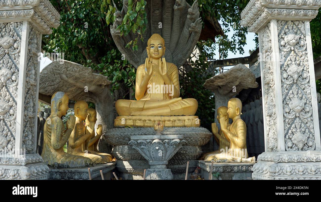 Mongkol Serei Kien Khleang Pagoda in Phom Penh in Cambodia Stock Photo