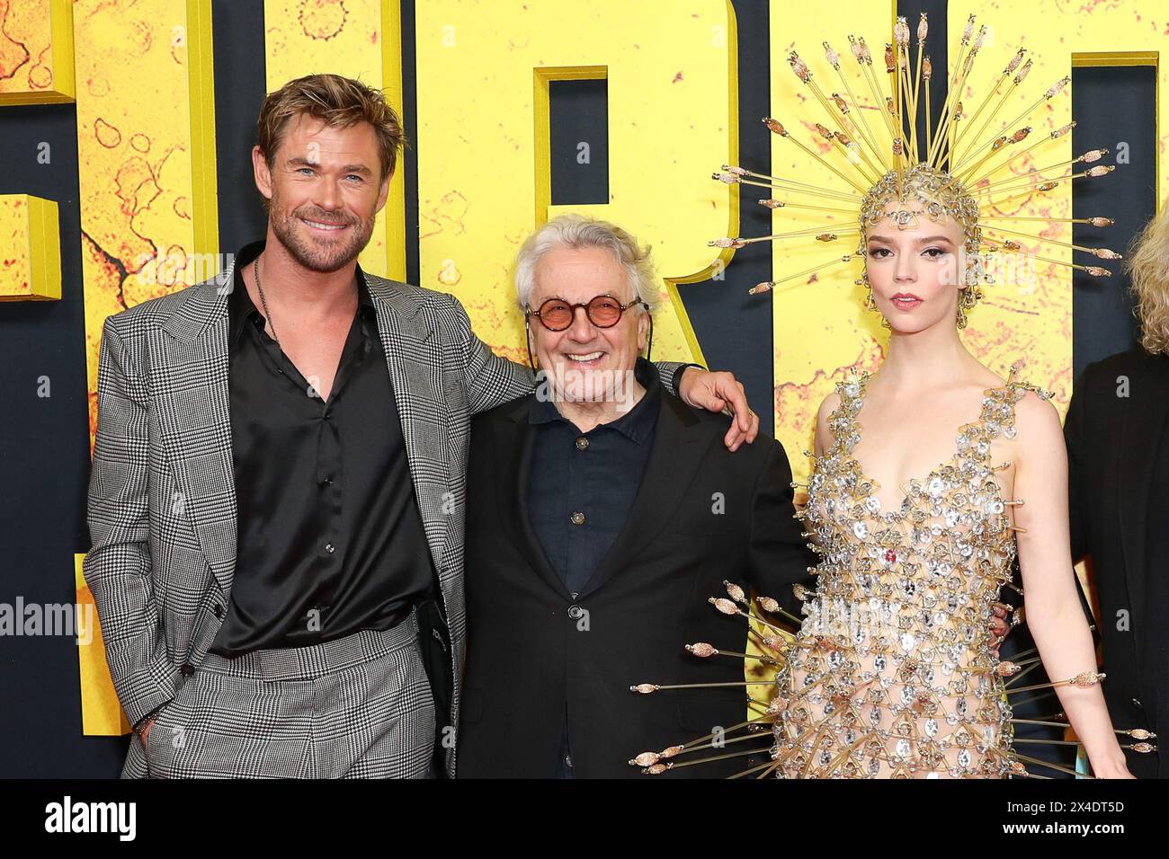 May 2, 2024: Sydney, NSW Australia: CHRIS HEMSWORTH, GEORGE MILLER and ANYA TAYLOR-JOY attends the Australian Premiere of 'Furiosa: A Mad Max Saga' at The State Theatre on May 02, 2024 in Sydney, NSW Australia (Credit Image: © Christopher Khoury/Australian Press Agency via ZUMA Press Wire) EDITORIAL USAGE ONLY! Not for Commercial USAGE! Stock Photo