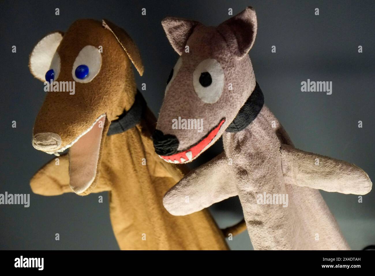 Lisbon, Portugal. Antique whimsical hand puppets. (Editorial Use Only) Stock Photo