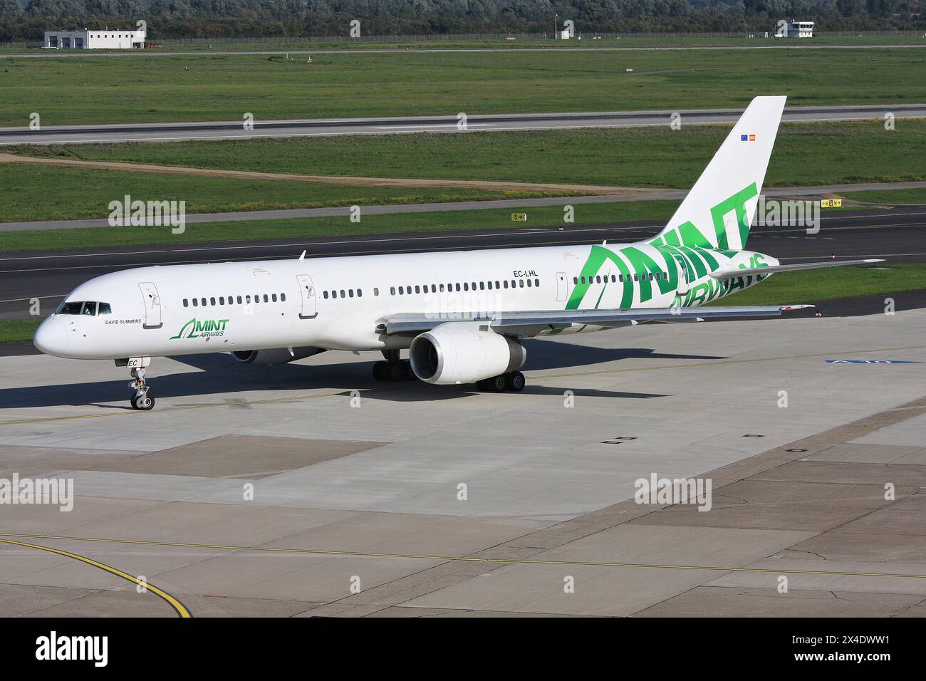 Spanish Mint Airways Boeing 757-200 with registration EC-LHL at Dusseldorf Airport Stock Photo