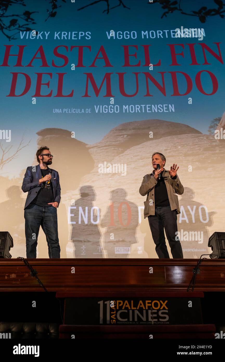 Viggo Mortensen presents 'The Dead Don't Hurt', the new western that he directs and stars in. Zaragoza, Spain Stock Photo