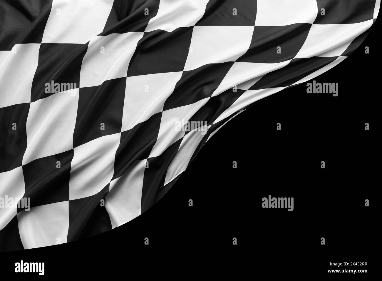 Checkered racing flag on black Stock Photo - Alamy