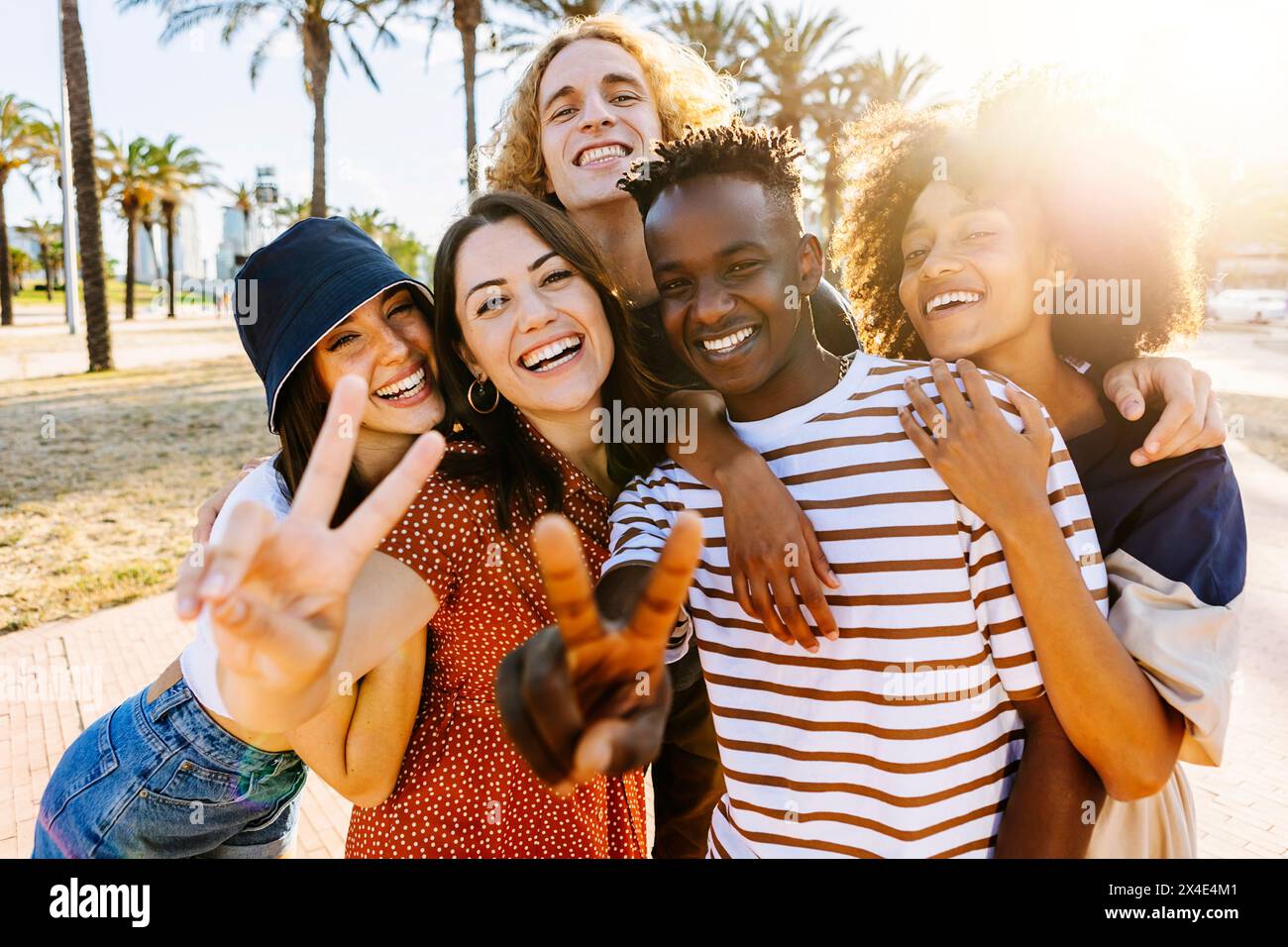 Group five young multicultural hi-res stock photography and images - Alamy