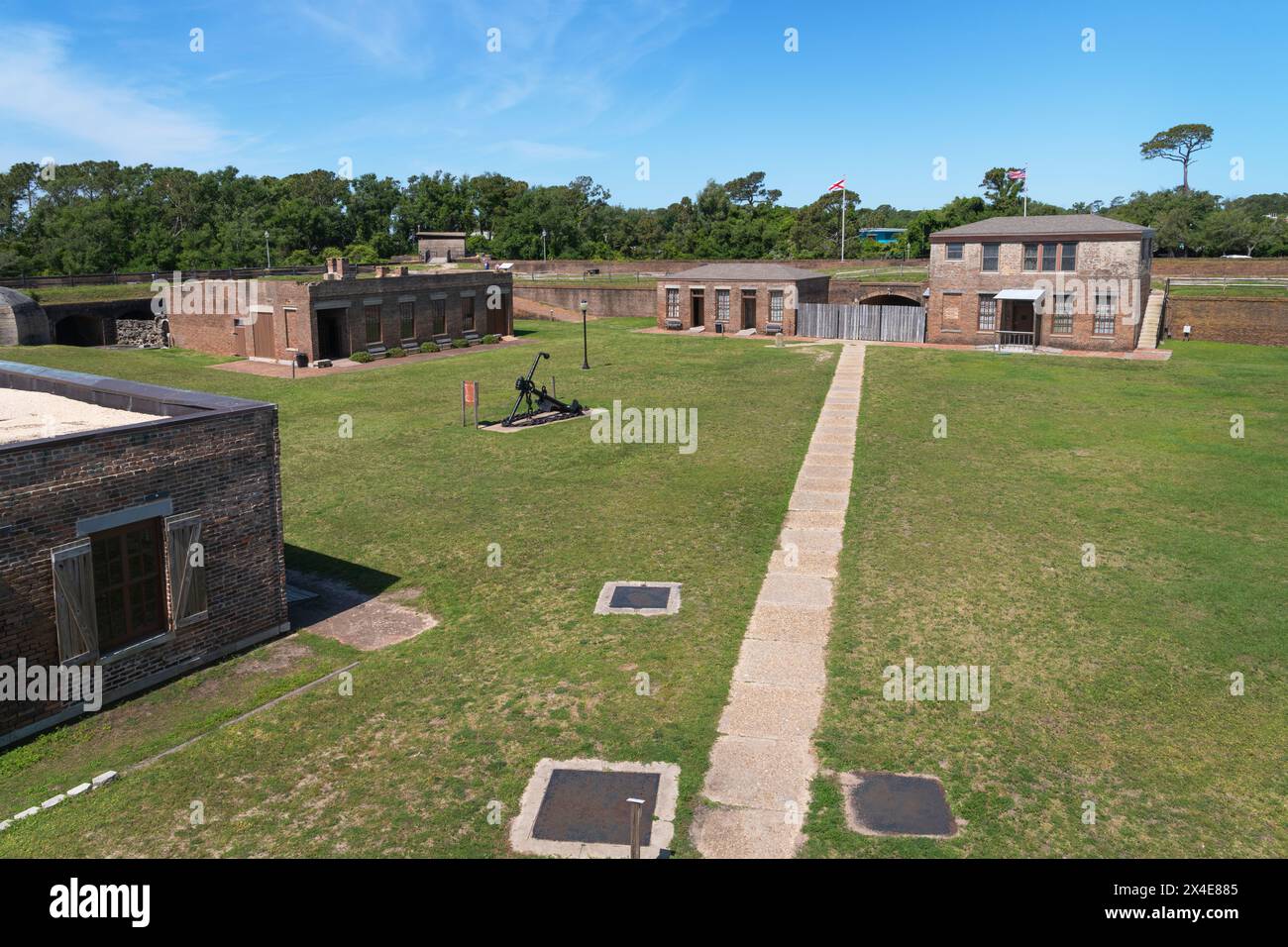 Historic Fort Gaines Dauphin Island, Alabama. Stock Photo