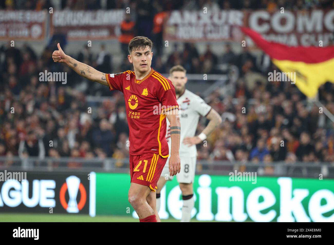 Roma, Lazio, ITALIA. 2nd May, 2024. 02/05/2024 Rome, Olympic Stadium, football match valid for the semi-final of the Europa League 2023/24 between AS Roma vs Bayer Leverkusen.In the picture: Paulo Dybala (Credit Image: © Fabio Sasso/ZUMA Press Wire) EDITORIAL USAGE ONLY! Not for Commercial USAGE! Stock Photo
