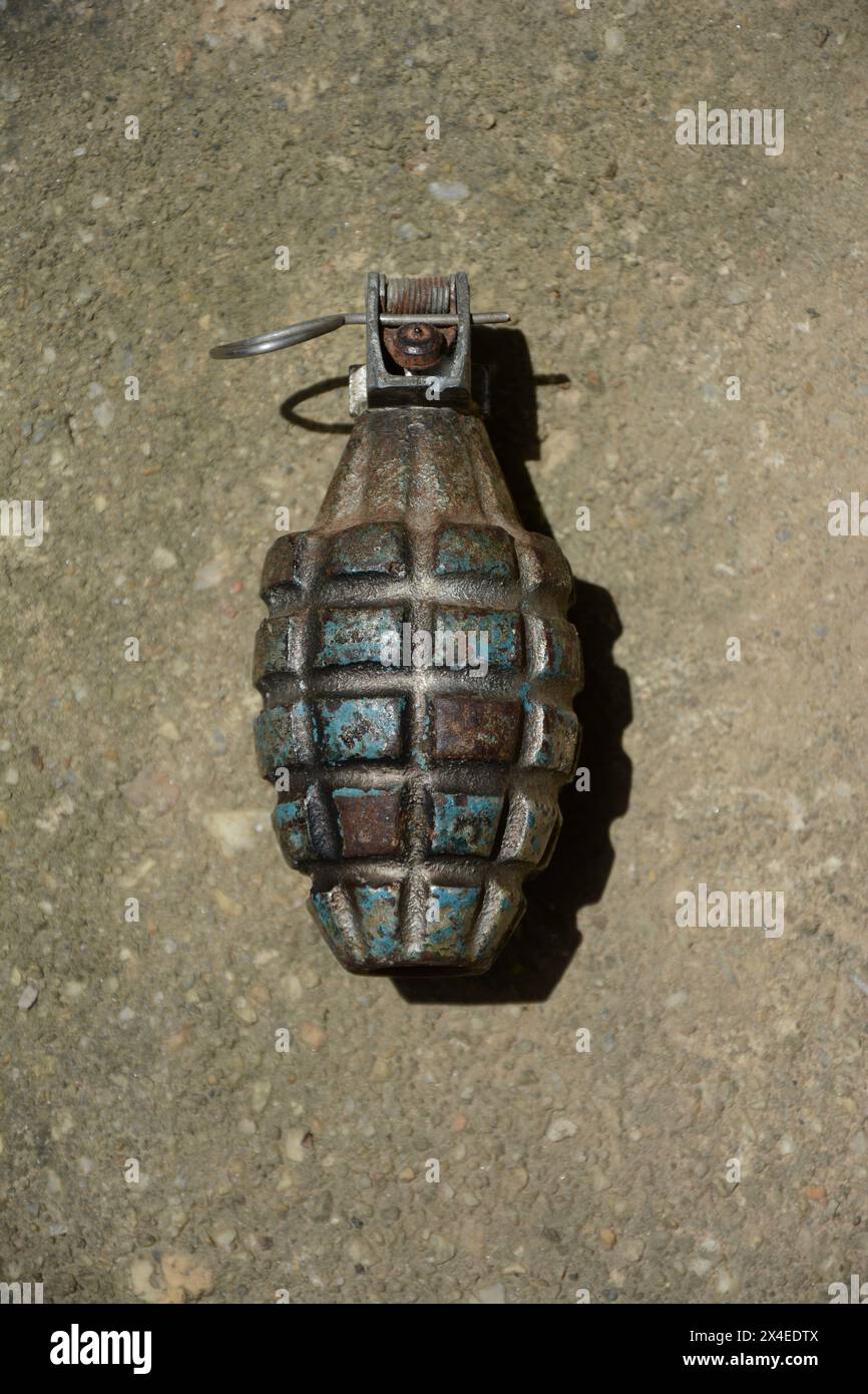 Hand grenade - from Korea Stock Photo