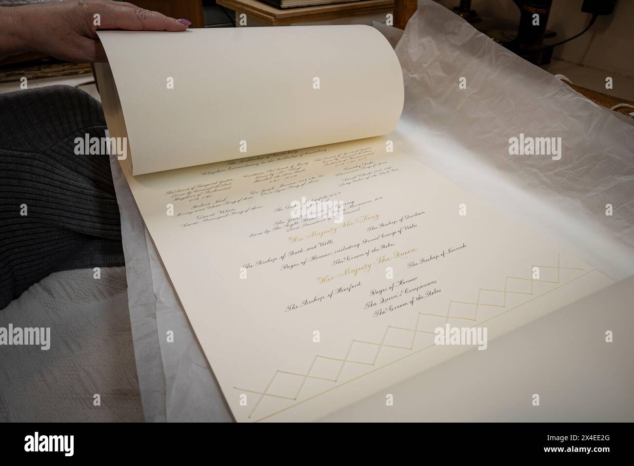 The Coronation Scroll of King Charles III at Shepherds Bookbinders