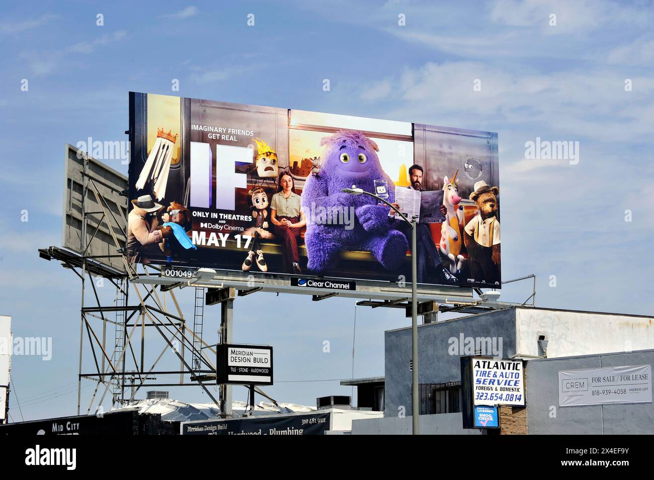 Billboard promoting the movie IF in Los Angeles, California, USA Stock Photo