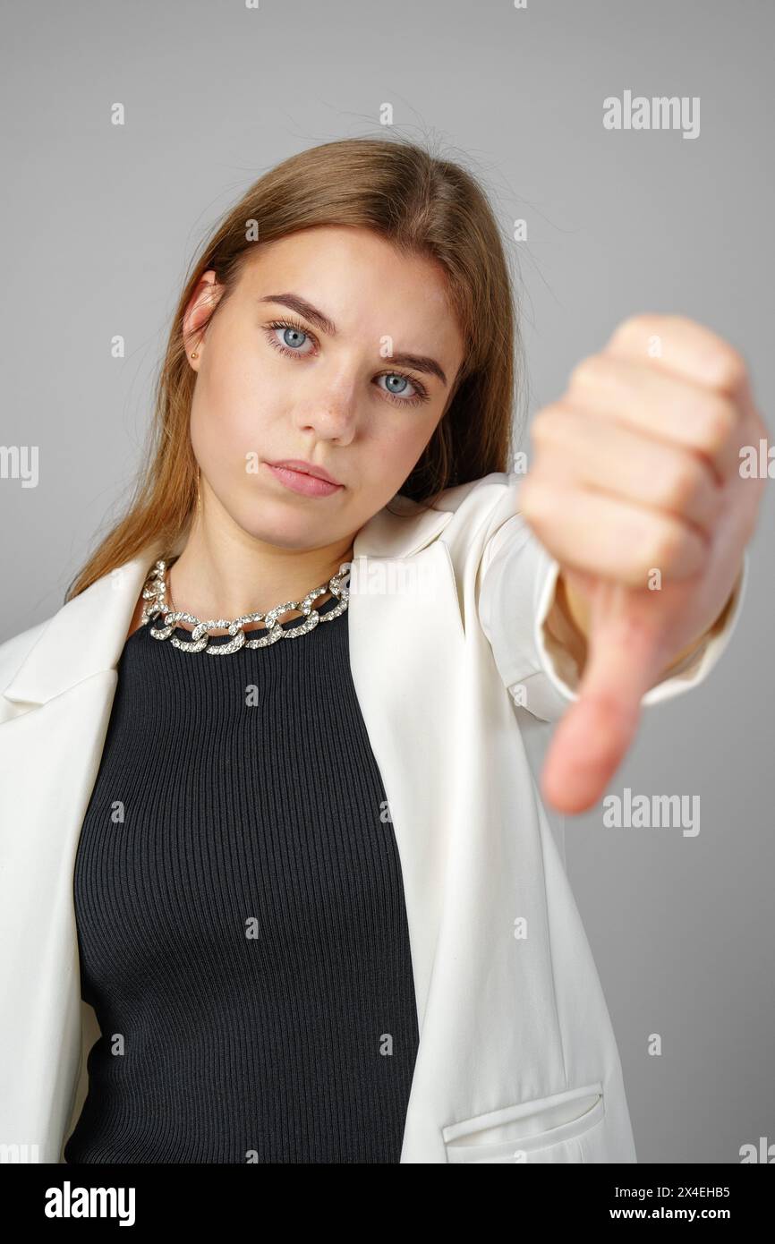 Hands expressing dislike gesture woman hi-res stock photography and ...