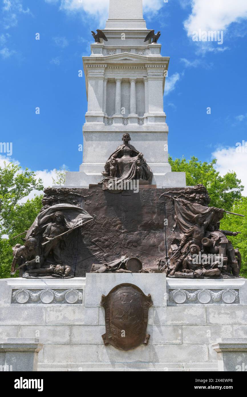 Mississippi Memorial, Vicksburg National Military Park, Mississippi. Statue of Clio, Muse of History. Sculpted by Frederick E. Triebel Stock Photo