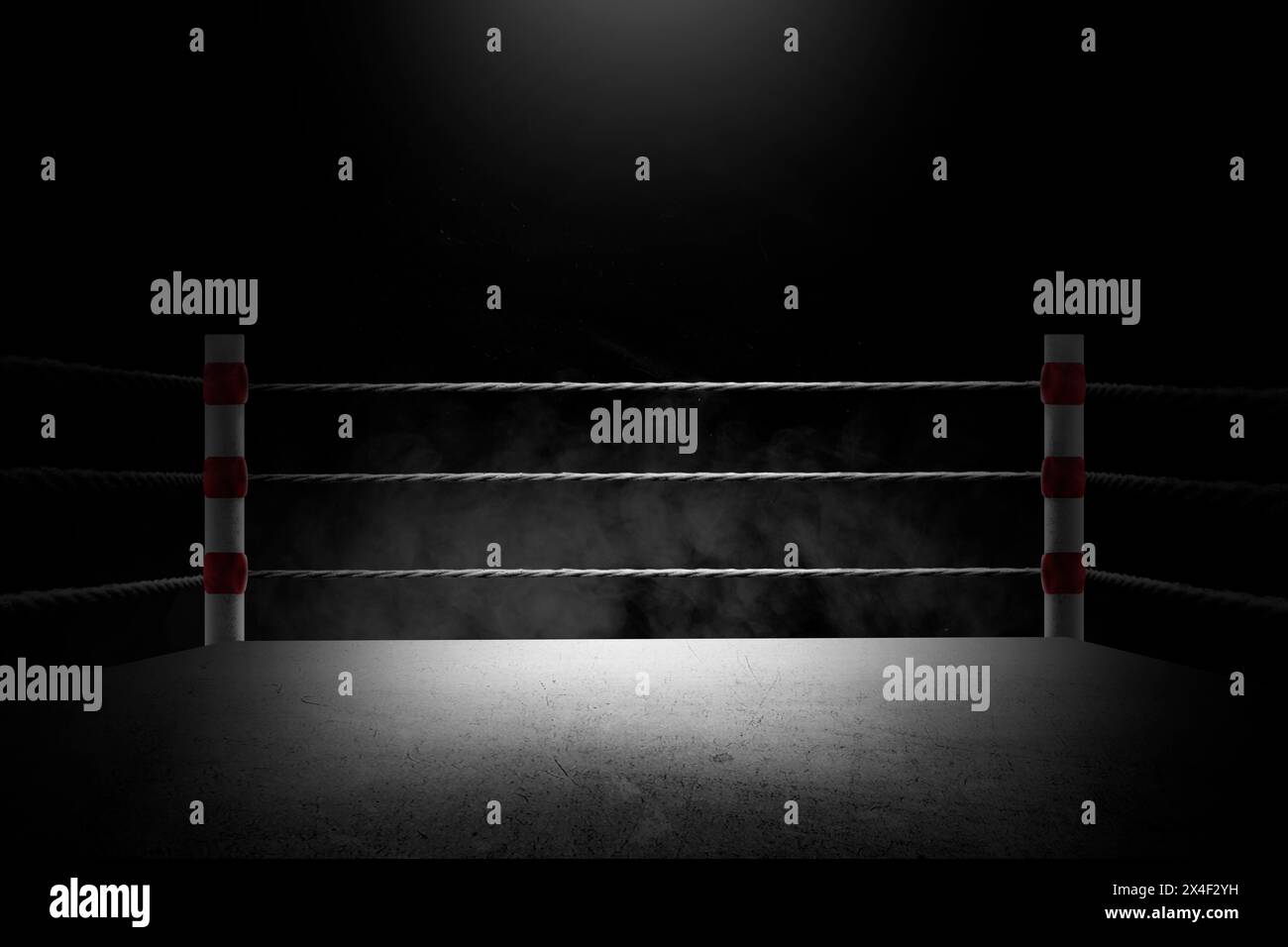 Black rope on the boxing ring in the stadium arena Stock Photo - Alamy