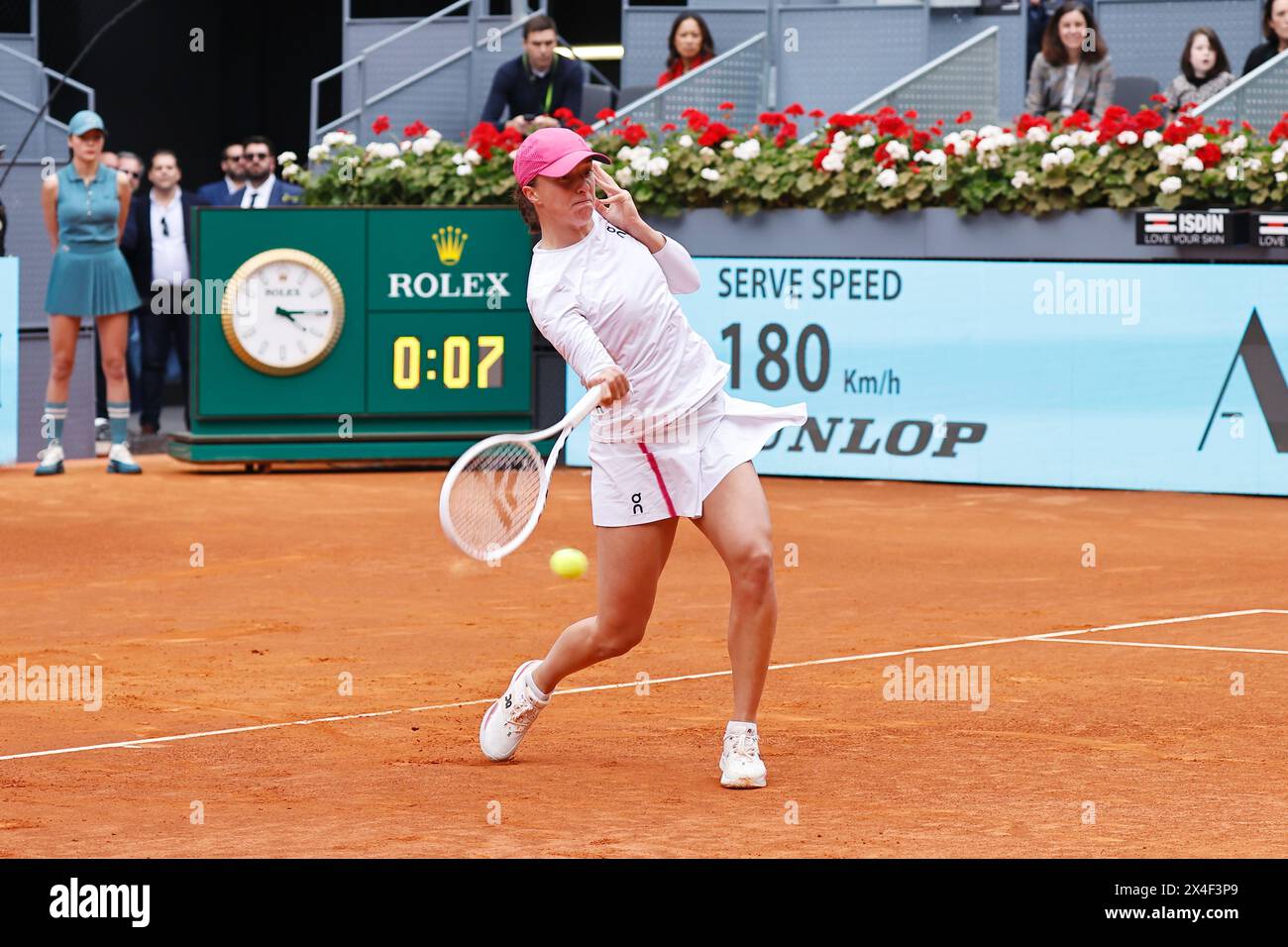 Madrid, Spain. 2nd May, 2024. Iga Swiatek (POL) Tennis Iga Swiatek