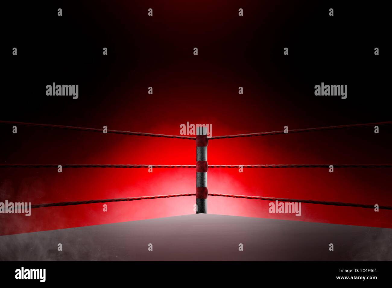 Red rope on the boxing ring corner in the stadium arena Stock Photo - Alamy