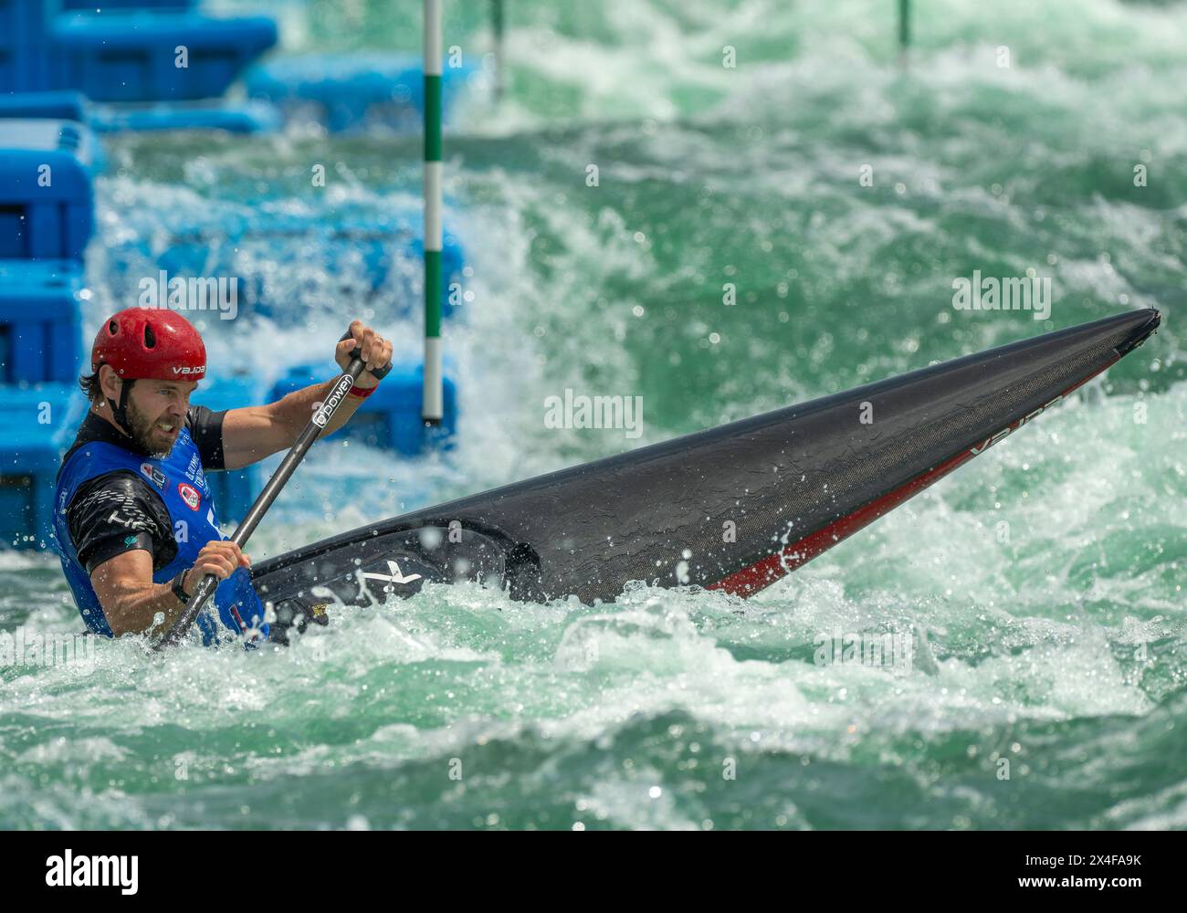 April 26, 2024: Casey Eichfeld (52) during US Olympic Mens Canoe Team Trials at Riversport in Oklahoma City, OK. Stock Photo