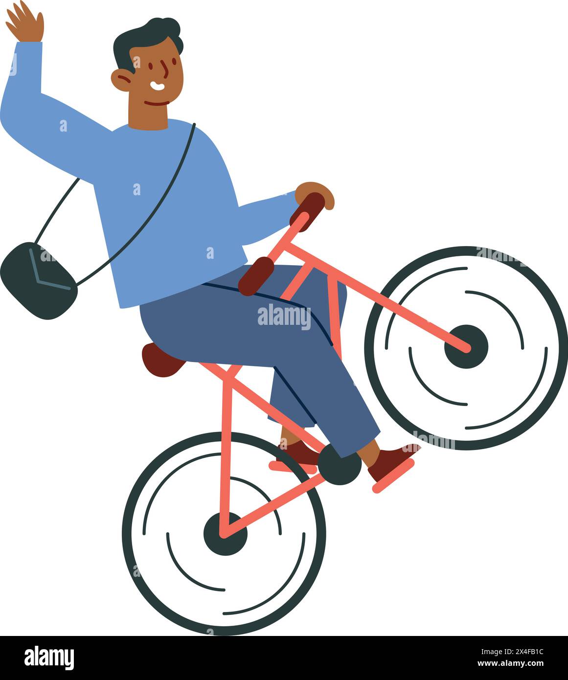 Person Riding Bicycle Vector Active young people riding Stock Vector Images - Alamy