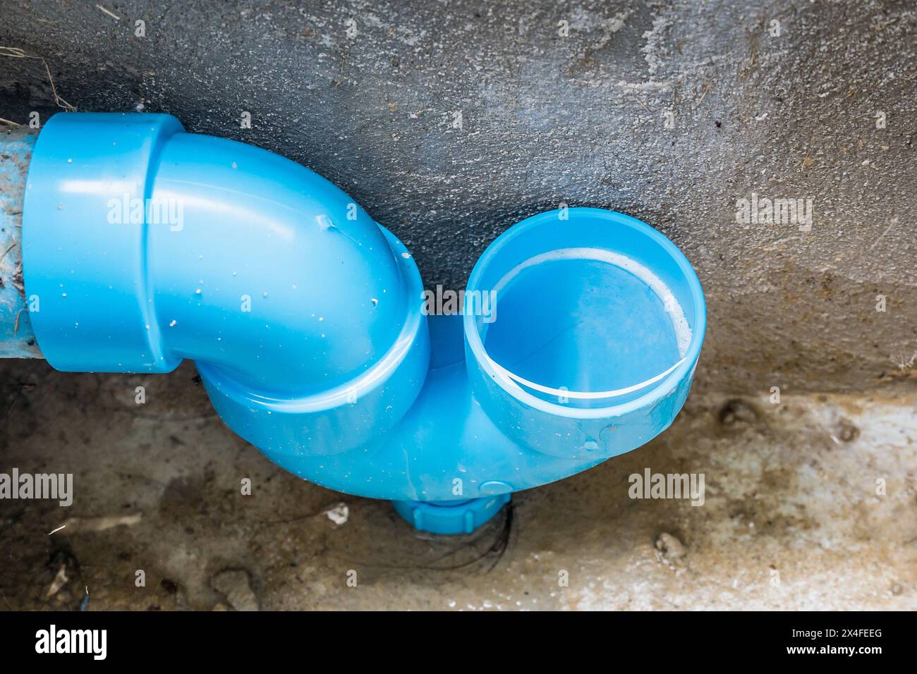 Anti odor U trap sewer pipe of the house for protect bad smell Stock