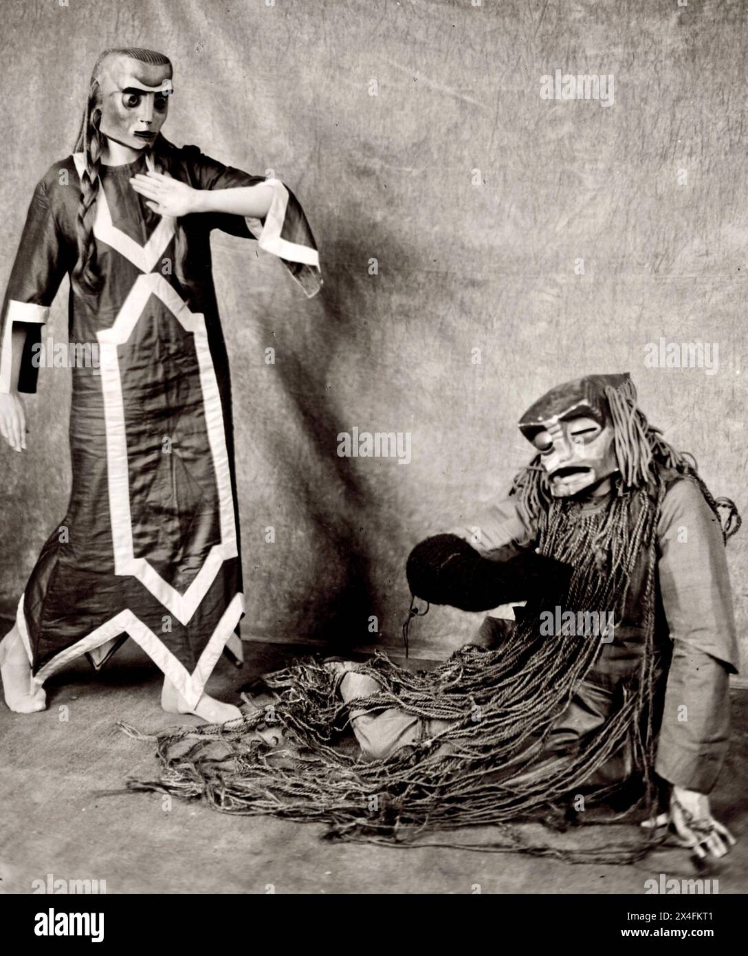 The Celtic masquerade play Yeata (The only jealousy of Elmer) is performed at the Stadsschouwburg in Amsterdam - 1926 Stock Photo