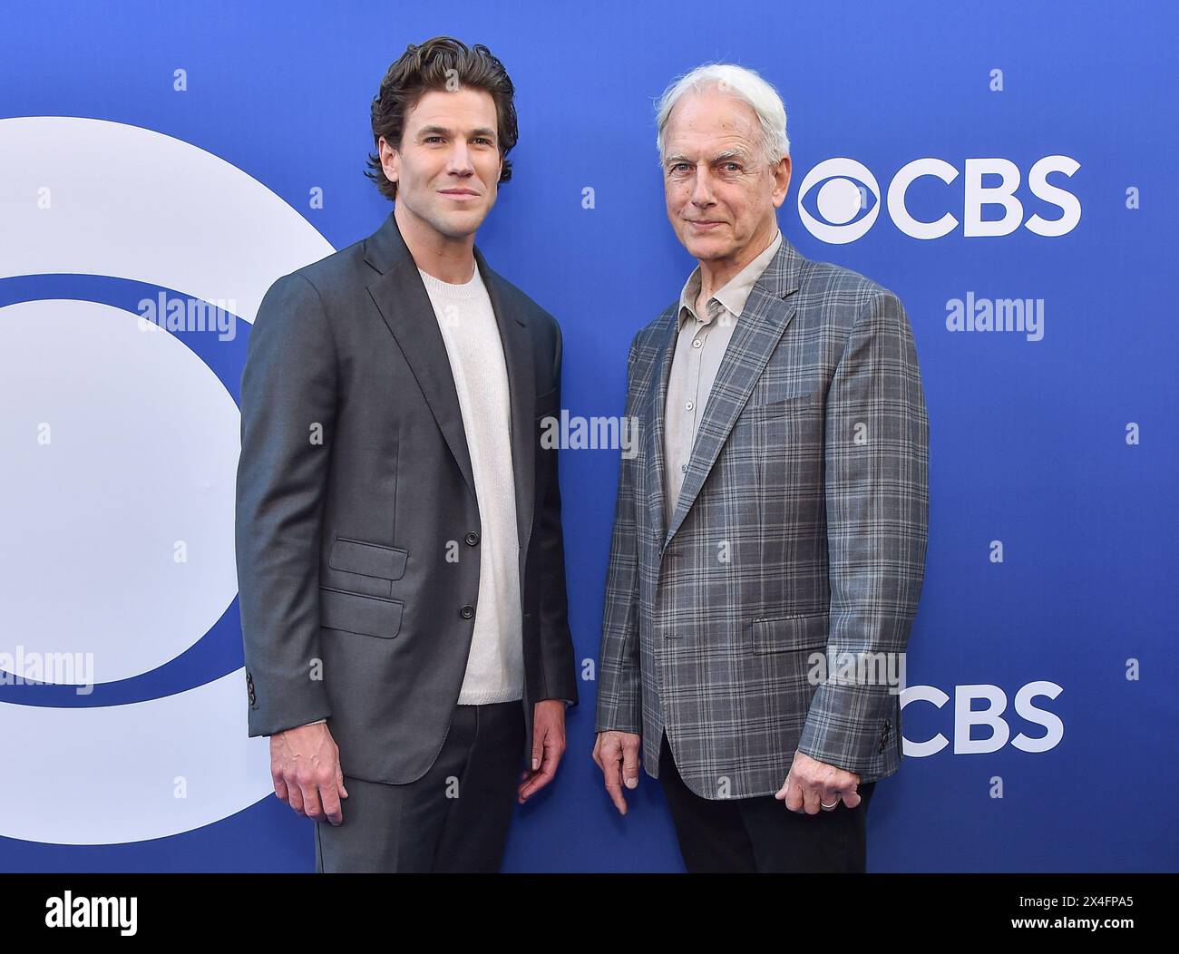Hollywood, USA. 02nd May, 2024. Austin Stowell and Mark Harmon arriving to the CBS 2024-2025 Fall Schedule Celebration held at Paramount Studios on May 2, 2024 in Hollywood, Ca. © Lisa OConnor/AFF-USA.com Credit: AFF/Alamy Live News Stock Photo