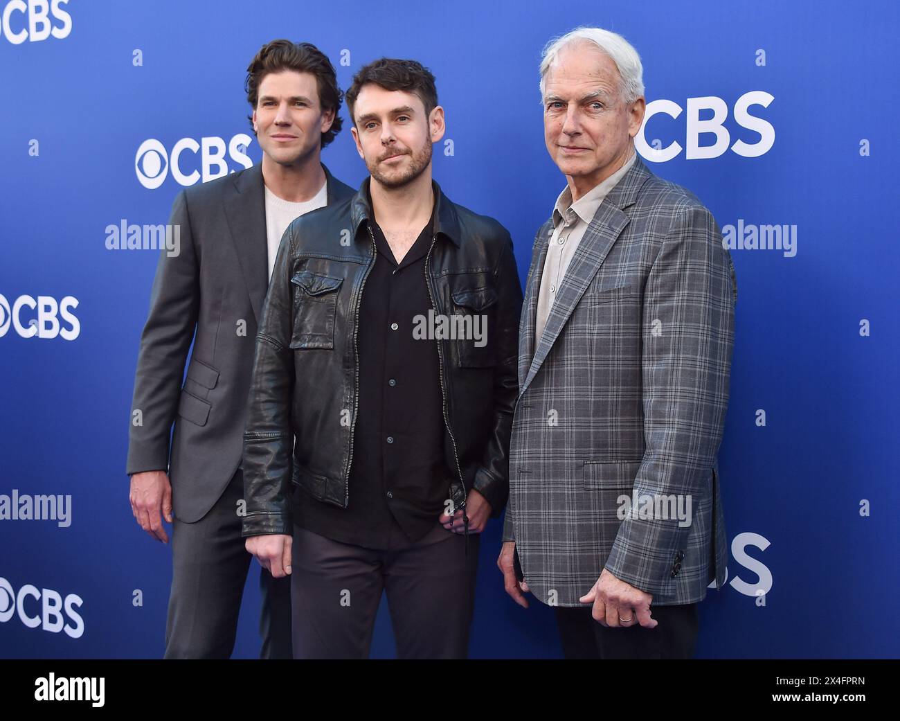 Hollywood, USA. 02nd May, 2024. Austin Stowell, Sean Harmon and Mark Harmon arriving to the CBS 2024-2025 Fall Schedule Celebration held at Paramount Studios on May 2, 2024 in Hollywood, Ca. © Lisa OConnor/AFF-USA.com Credit: AFF/Alamy Live News Stock Photo