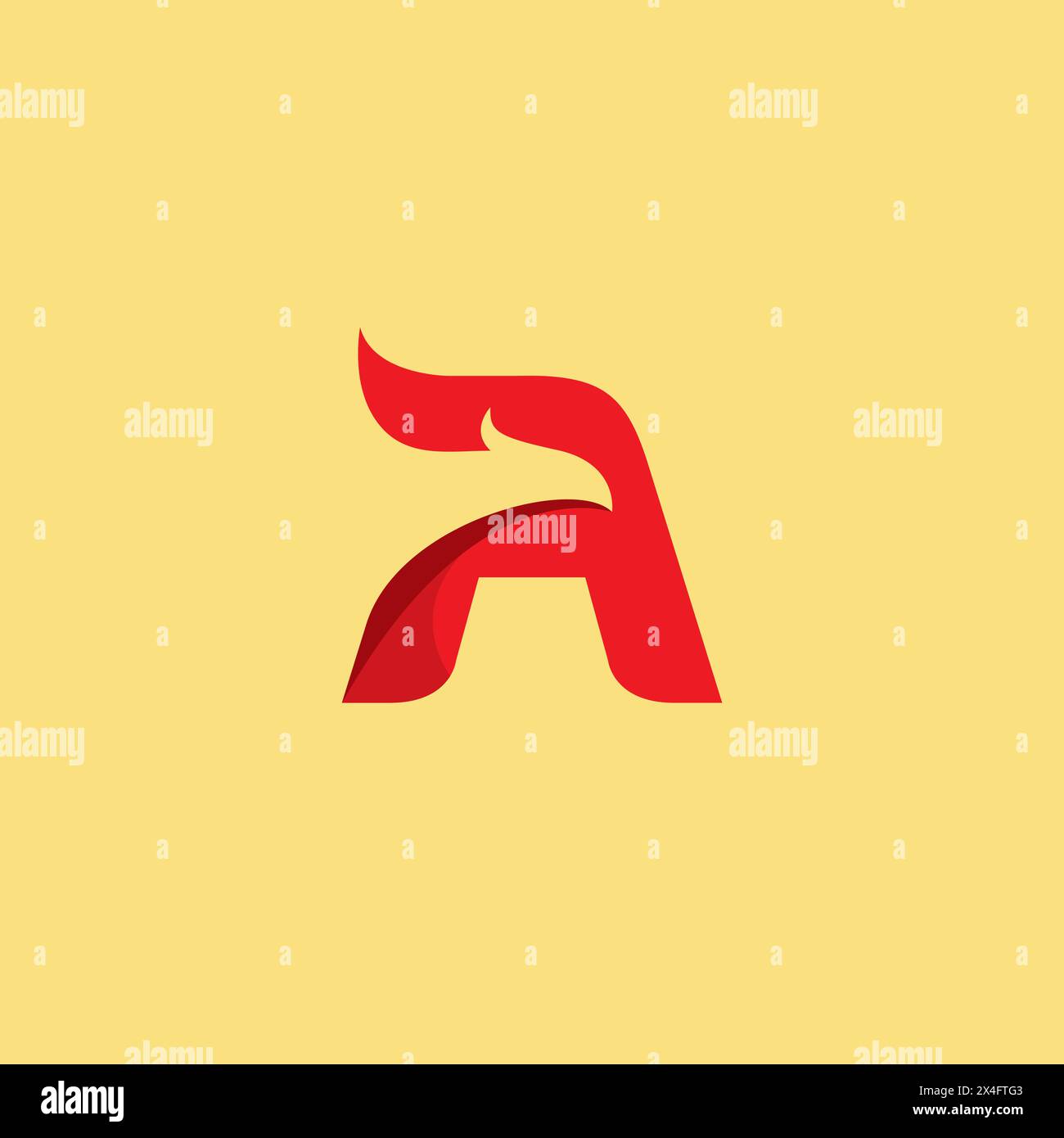 Letter A Eagle Logo Simple Design. a initial logo Stock Vector