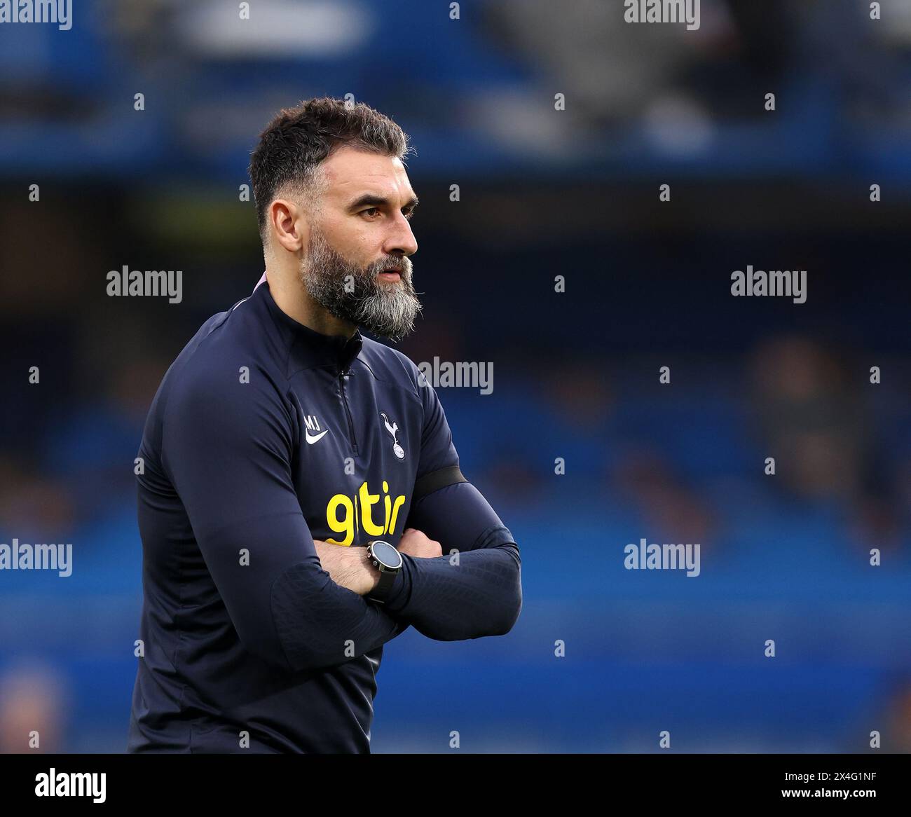 London, UK. 2nd May, 2024. Tottenham coach Mile Jedinak during the Premier League match at Stamford Bridge, London. Picture credit should read: David Klein/Sportimage Credit: Sportimage Ltd/Alamy Live News Stock Photo