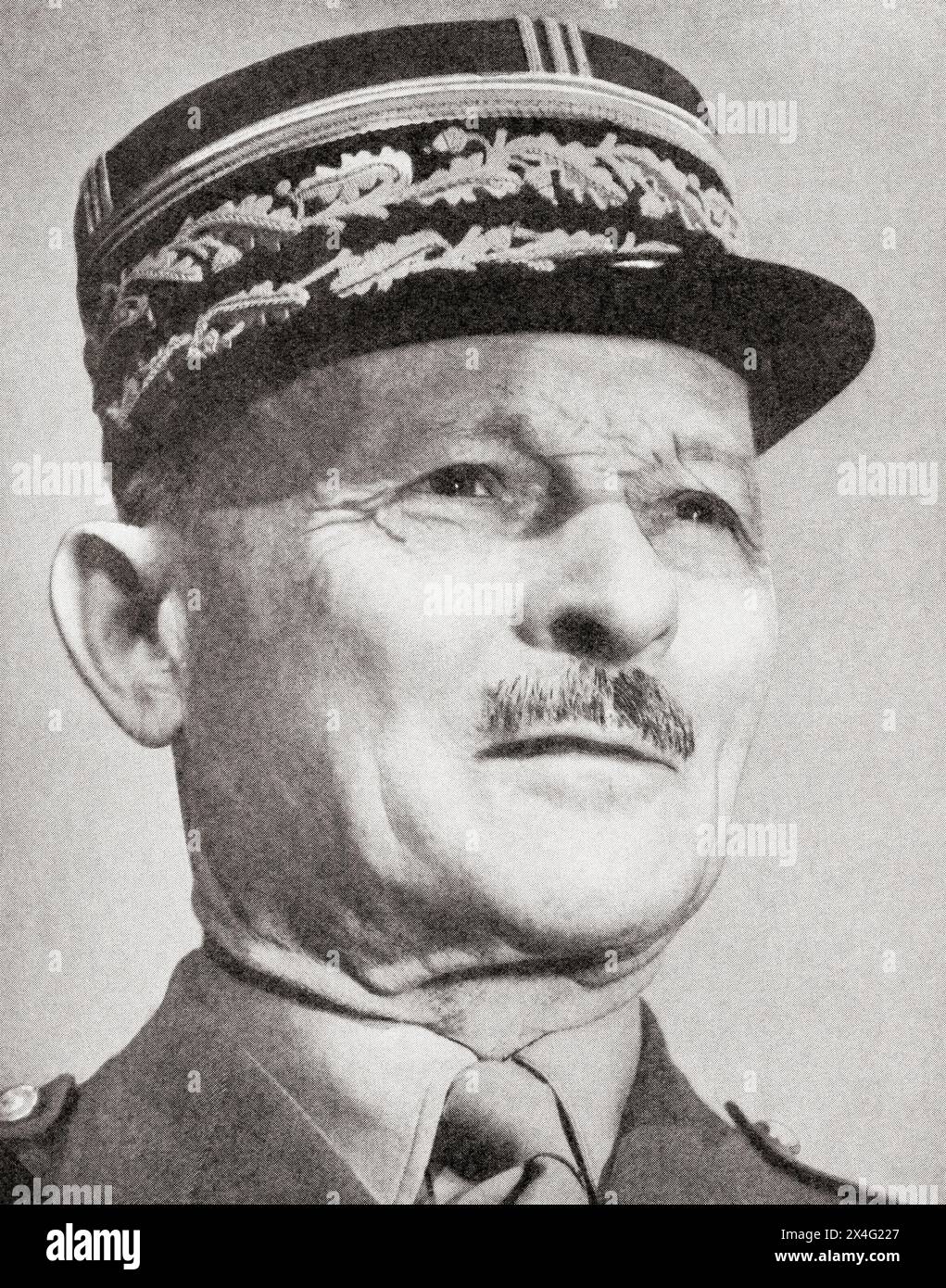 Maxime Weygand, 1867 –1965.  French military commander in World War I and World War II, and a high ranking member of the Vichy regime.  From The War in Pictures, First Year. Stock Photo