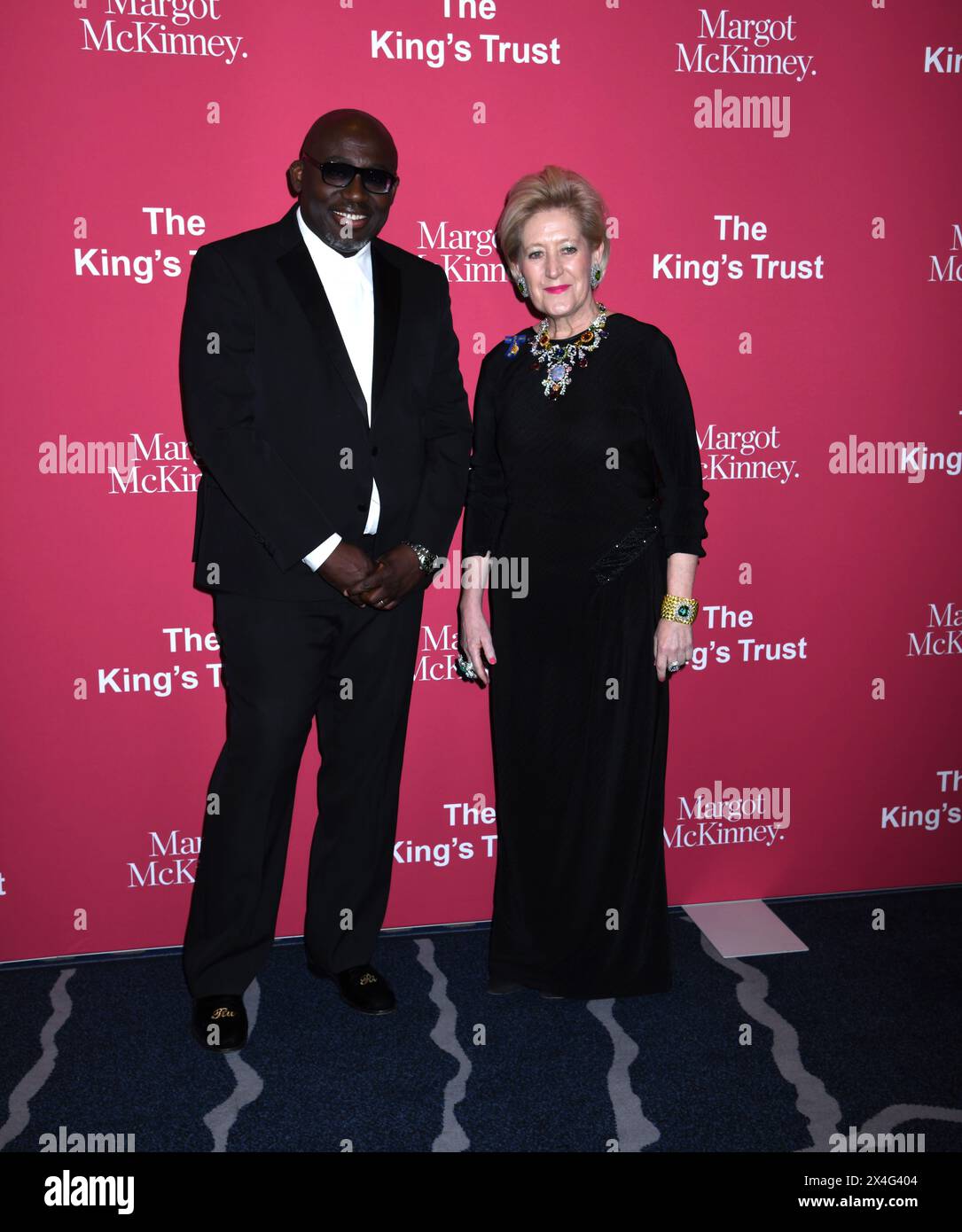 May 2, 2024, New York, New York, USA: Edward Enninful and Margot McKinney attend The King's Trust Global Gala 2024 at Cipriani South Street in New York. (Credit Image: © Photo Image Press via ZUMA Press Wire) EDITORIAL USAGE ONLY! Not for Commercial USAGE! Stock Photo