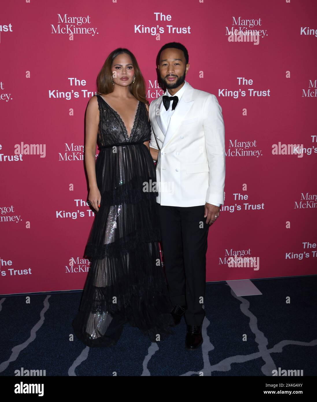 May 2, 2024, New York, New York, USA: Chrissy Teigen and John Legend attend The King's Trust Global Gala 2024 at Cipriani South Street in New York. (Credit Image: © Photo Image Press via ZUMA Press Wire) EDITORIAL USAGE ONLY! Not for Commercial USAGE! Stock Photo