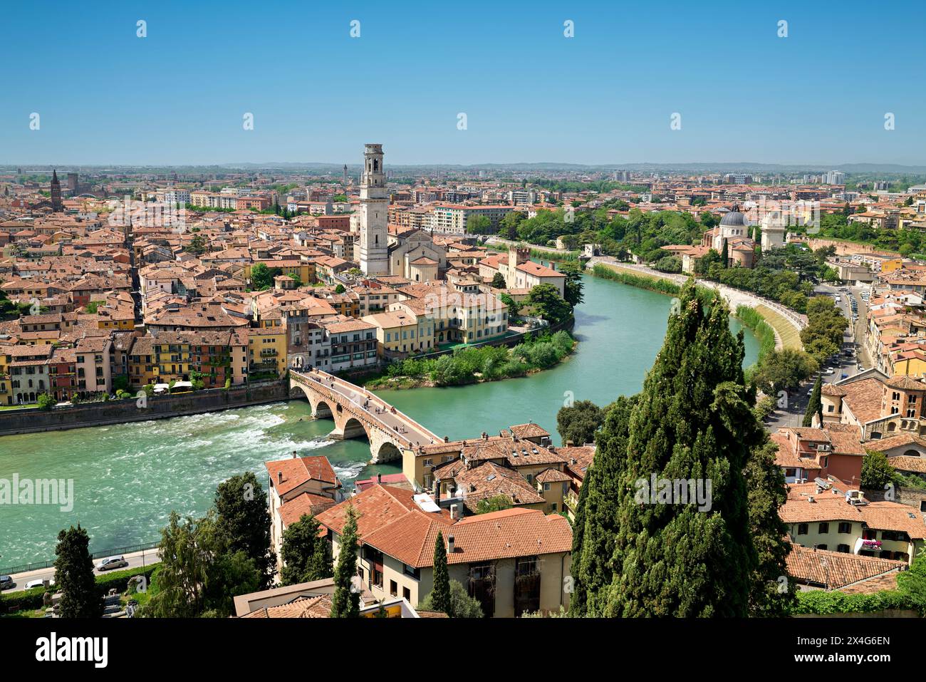 Aerial view verona italy hi-res stock photography and images - Alamy