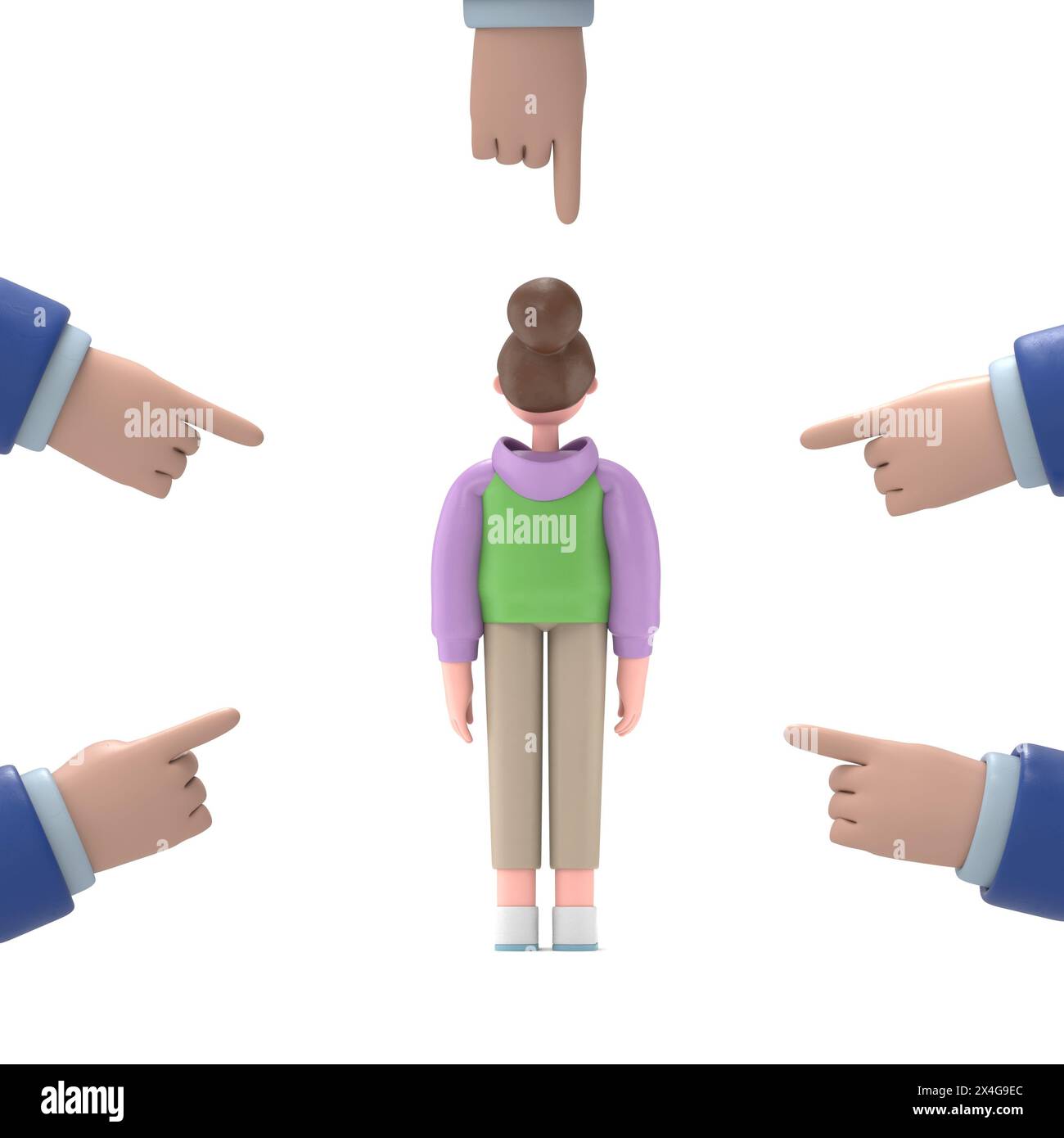 Sad girl cartoon hi-res stock photography and images - Alamy