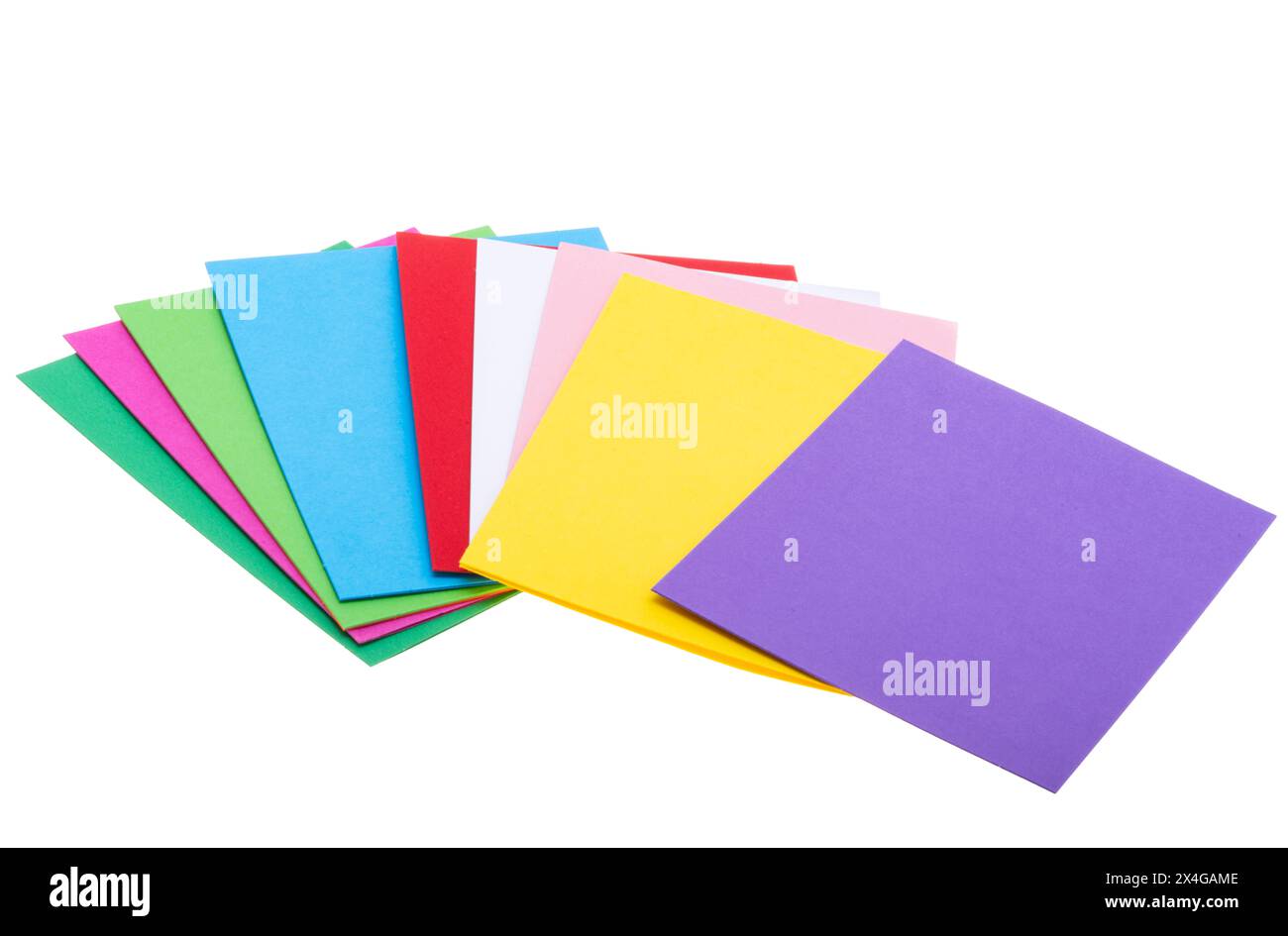 colored cardboard isolated on white background Stock Photo - Alamy