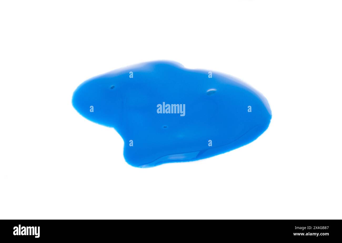 blue paint isolated on white background Stock Photo - Alamy