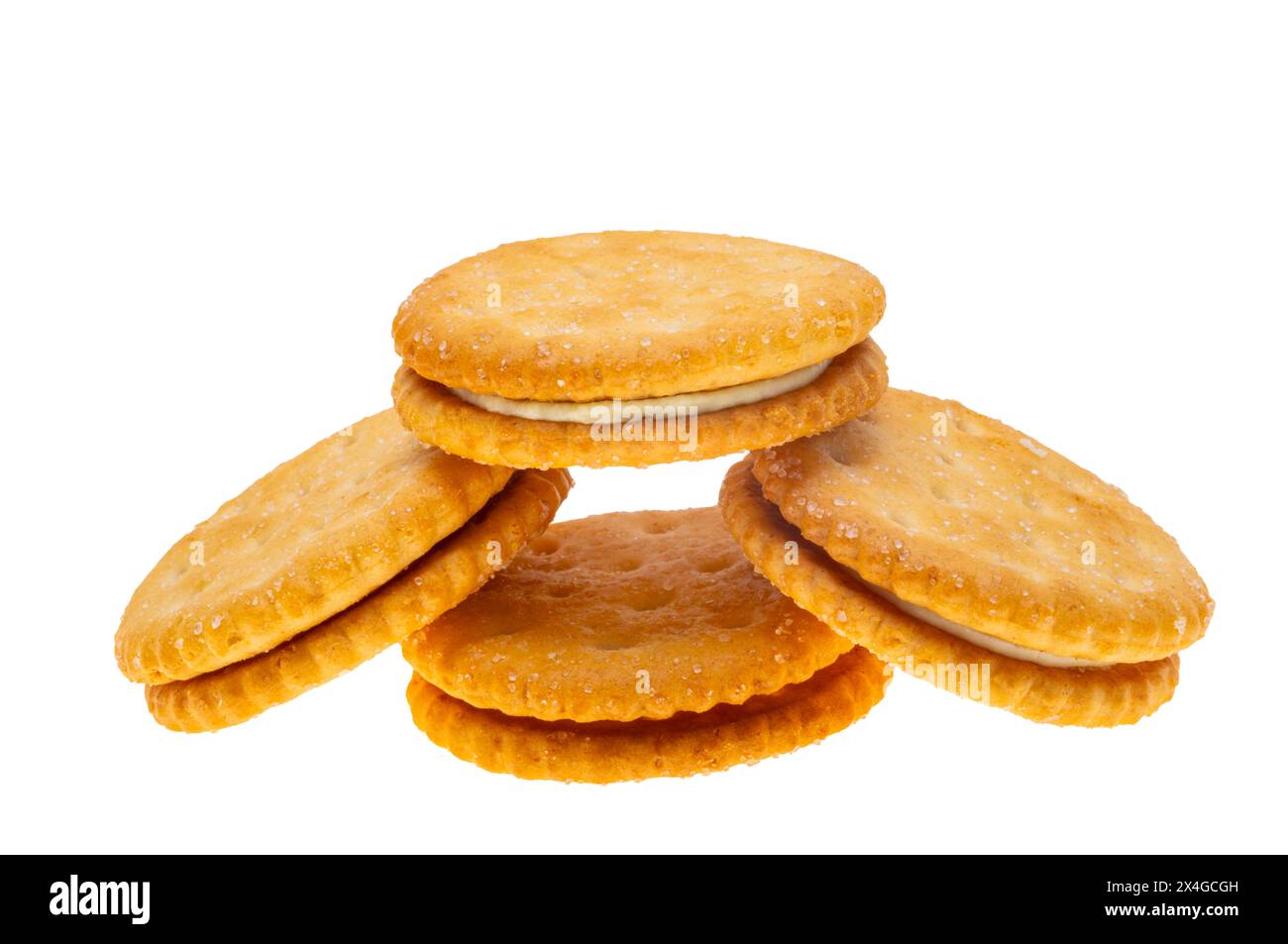 double cracker isolated on white background Stock Photo - Alamy