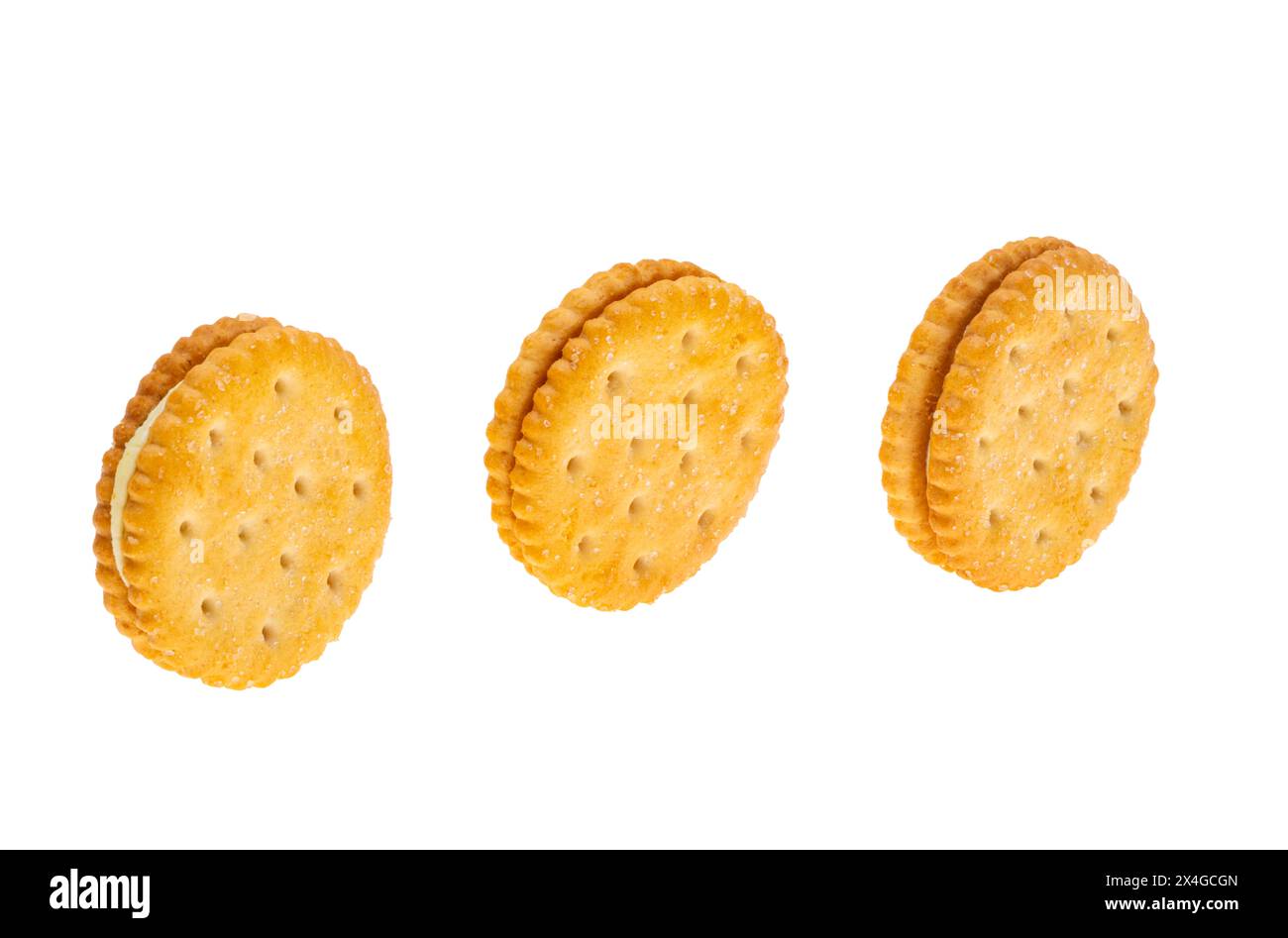 double cracker isolated on white background Stock Photo - Alamy