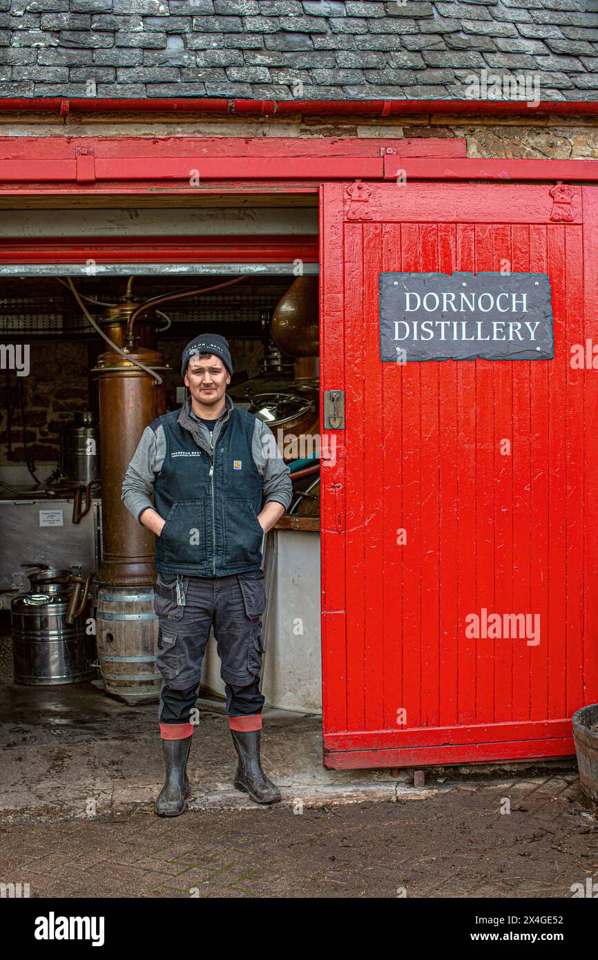 Dornoch distillery in Dornoch, Scotland . Stock Photo