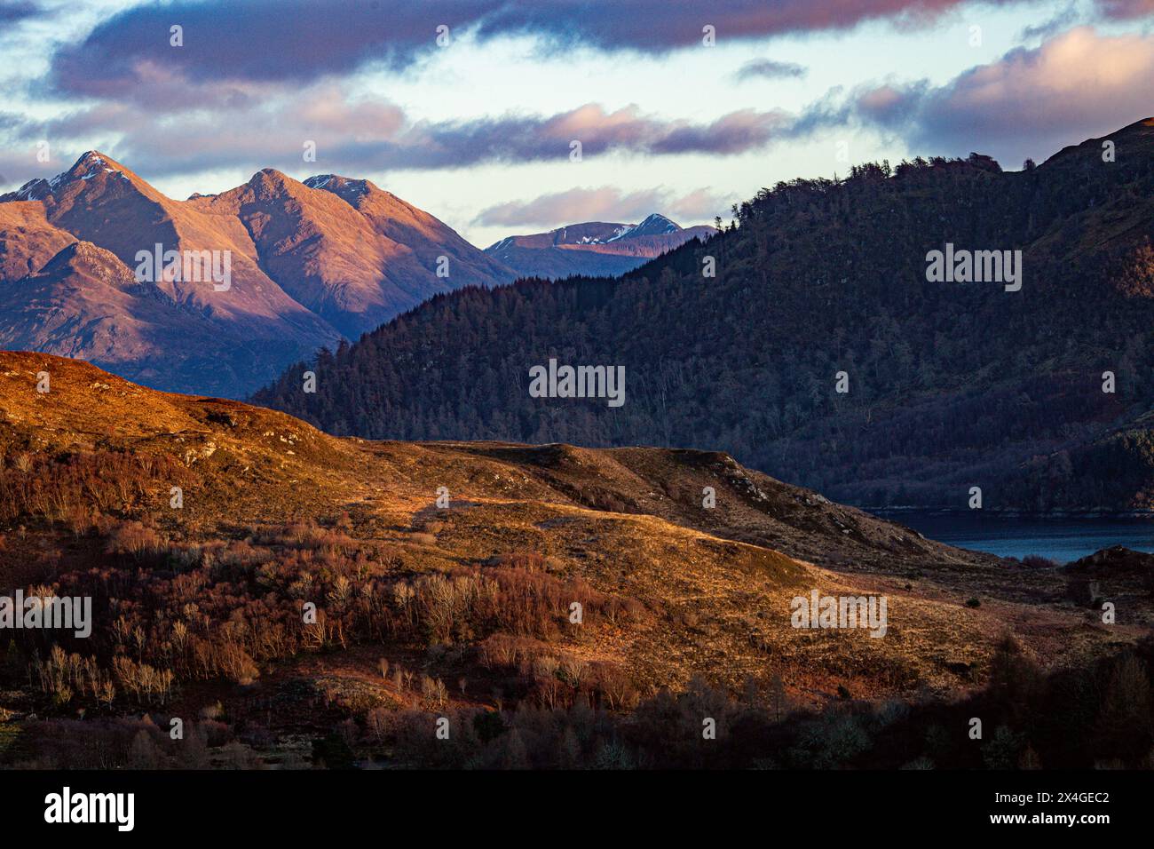 most scenic driving route A890 from Kyle of Lochalsh to Inverness. Stock Photo