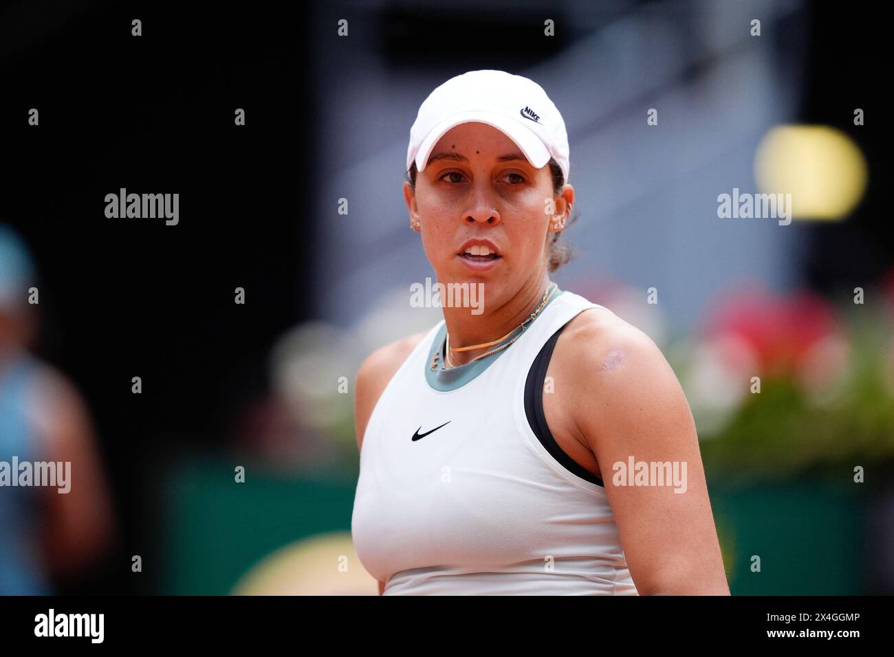 Madison Keys of United States in action against Iga Swiatek of Poland