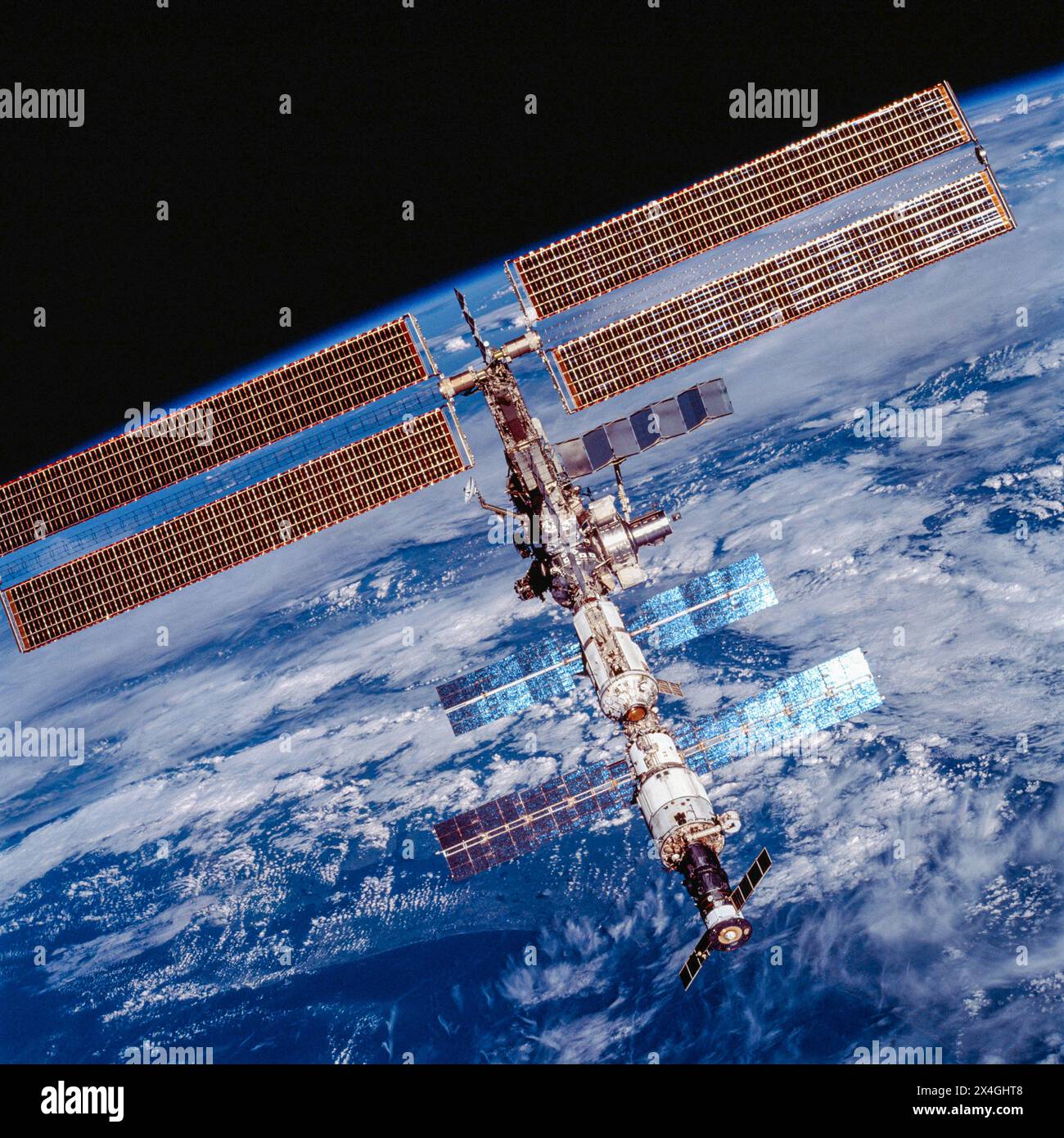 International Space Station (ISS) orbiting the Earth in 2001 ...